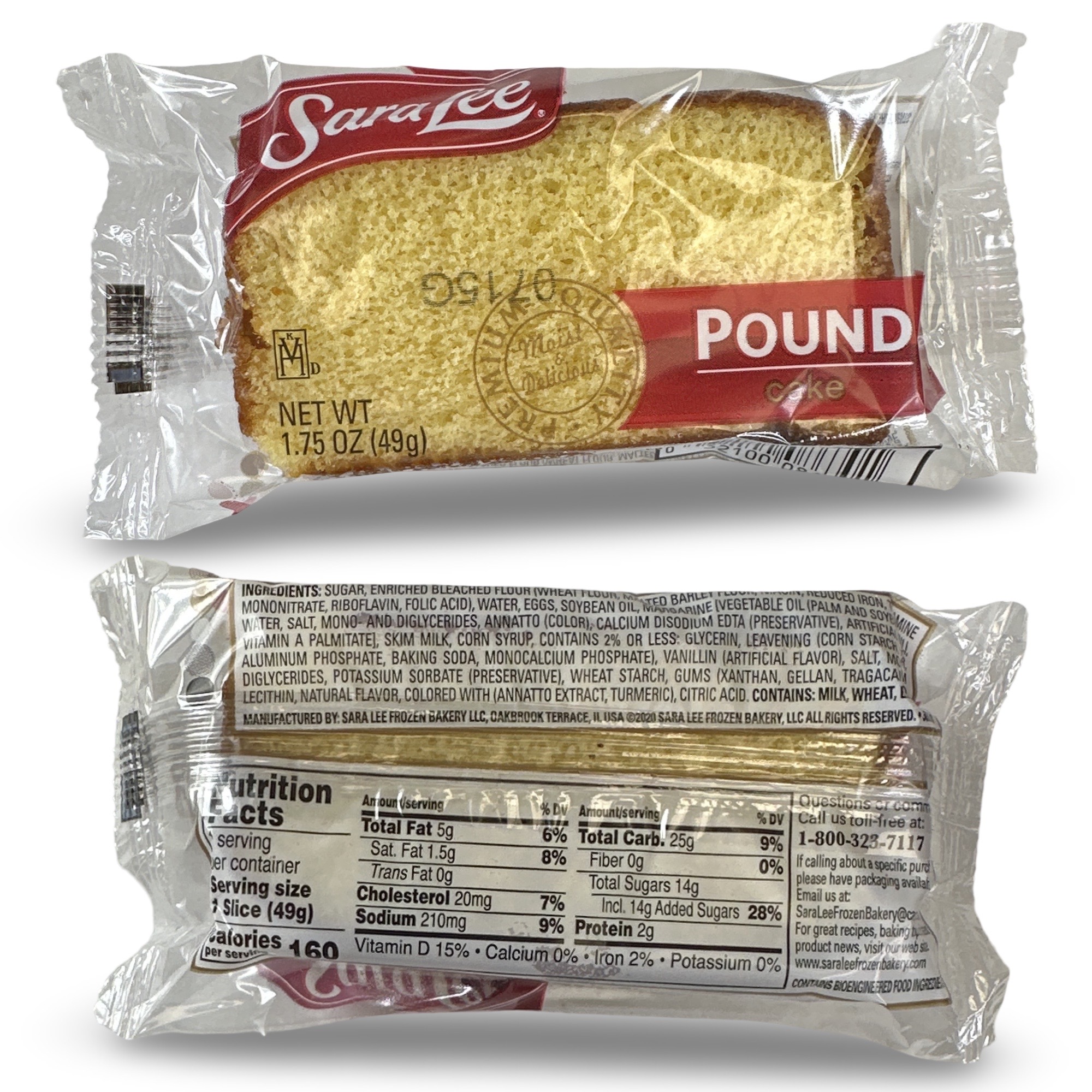 Sara Lee Individually Wrapped Buttery Pound Cake, 1.75 Oz, 12 Pack 2