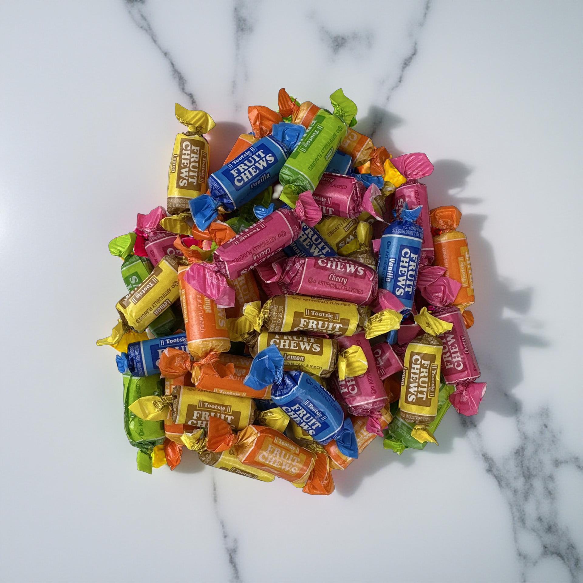 Assorted Tootsie Fruit Chews Including Cherry, Orange, Lime, Vanilla and Lemon, 1 lb. 2