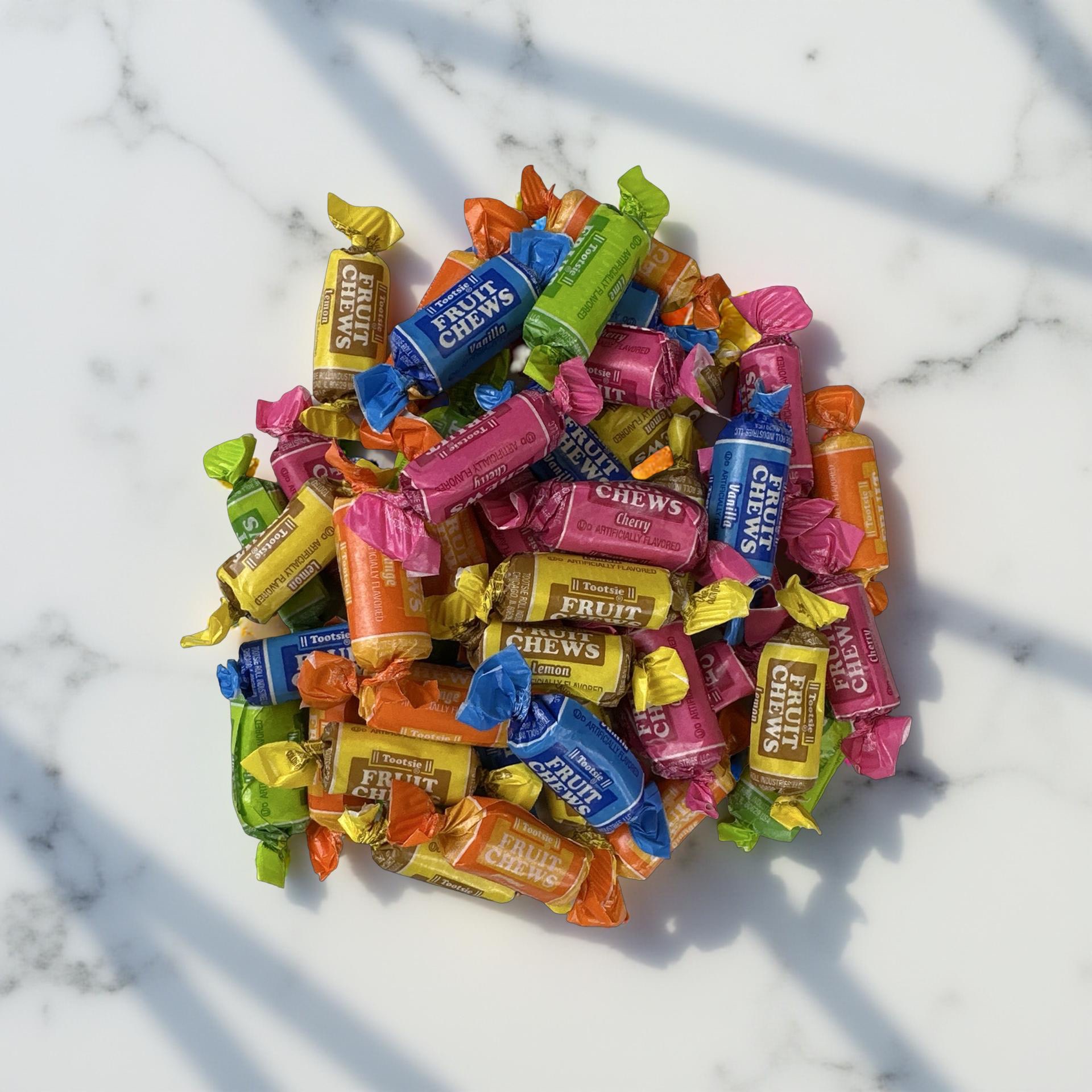 Assorted Tootsie Fruit Chews Including Cherry, Orange, Lime, Vanilla and Lemon, 1 lb. 3