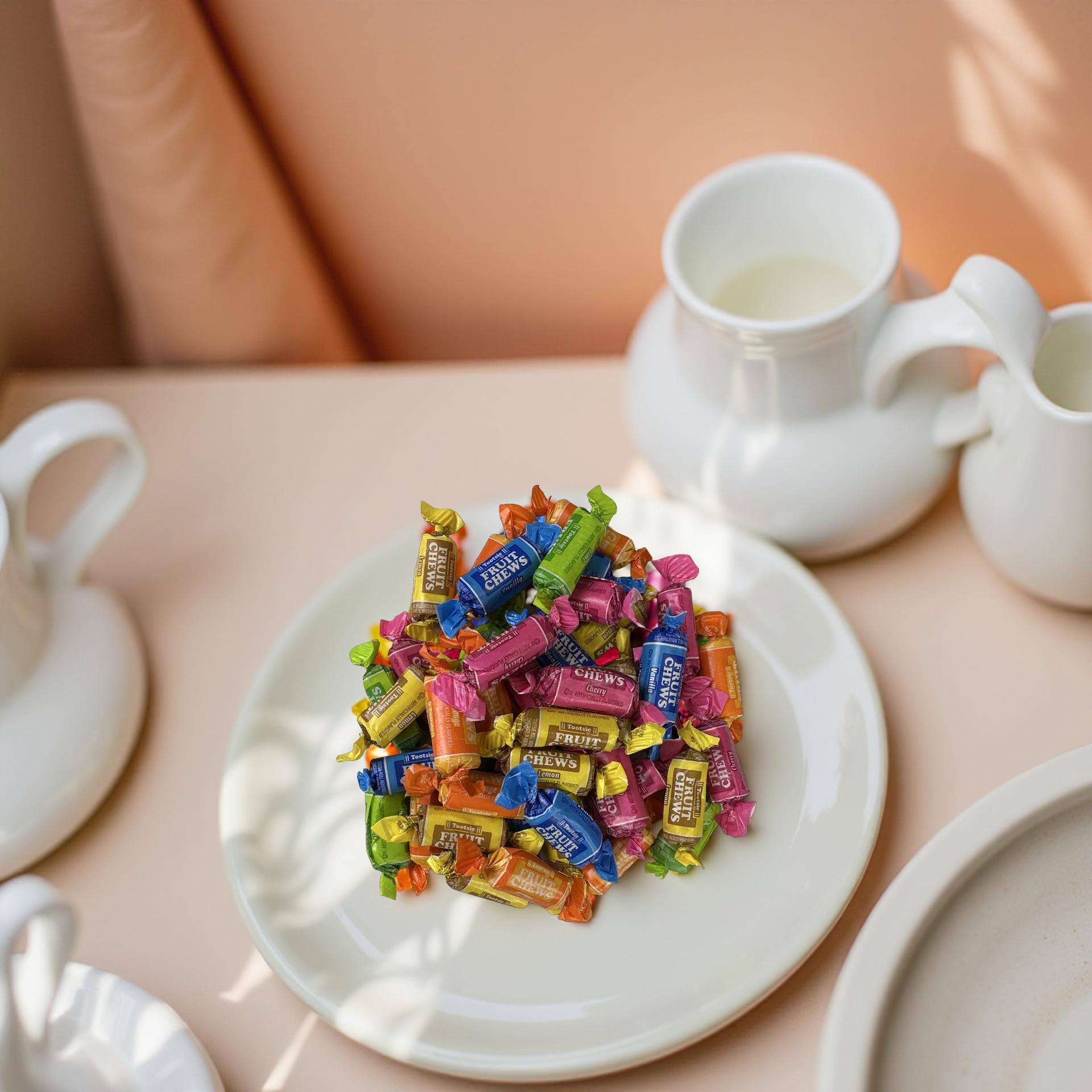 Assorted Tootsie Fruit Chews Including Cherry, Orange, Lime, Vanilla and Lemon, 1 lb. 4