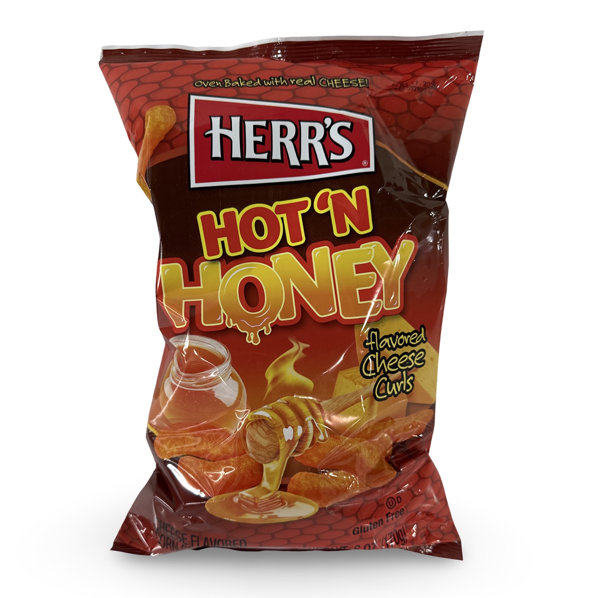 Herr's  Hot N Honey Cheese Curl Puffs, Family Size Bags, 2 Count 5
