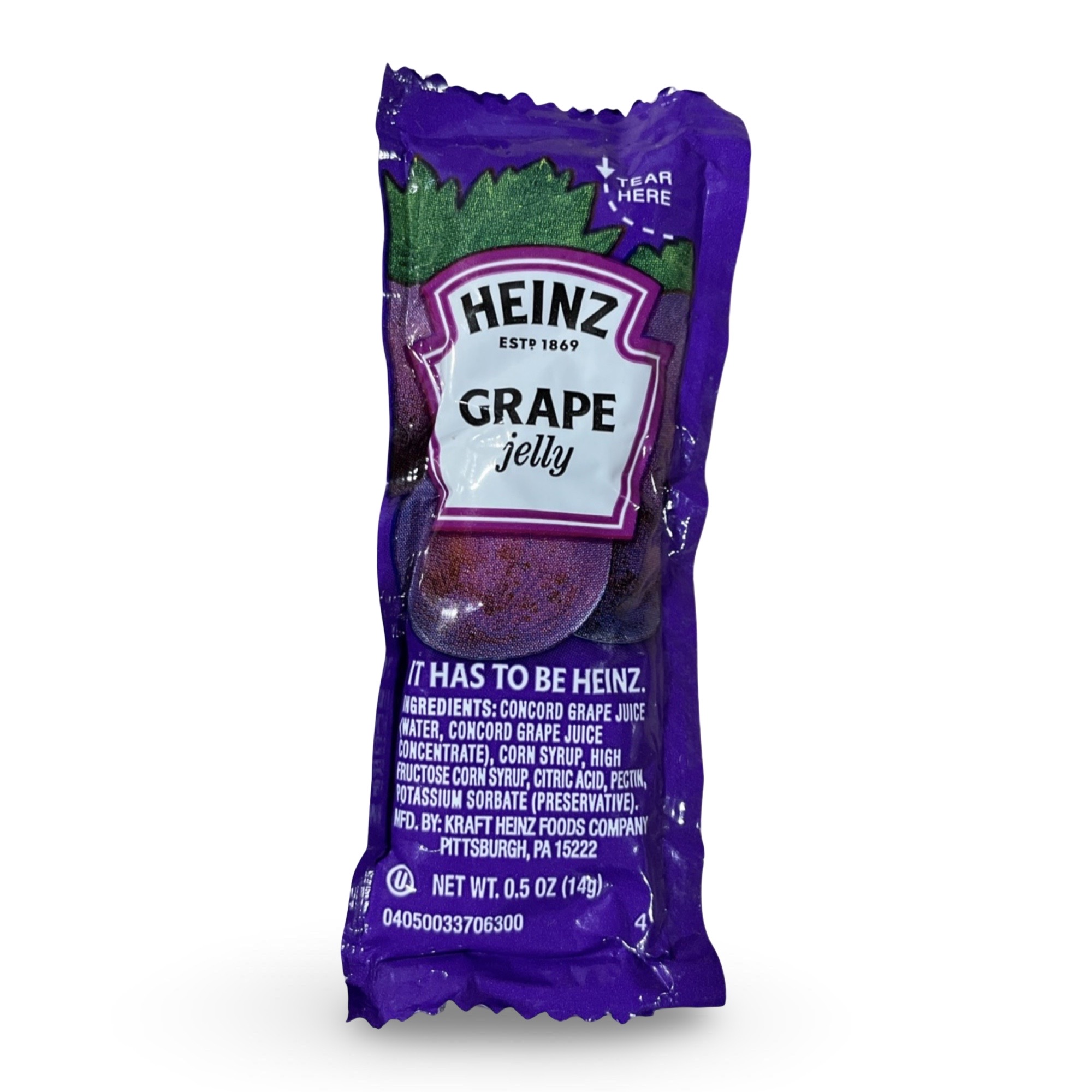 Concord Grape Jelly Single Serve Packets | .5 Oz Pouch | Pack of 50
