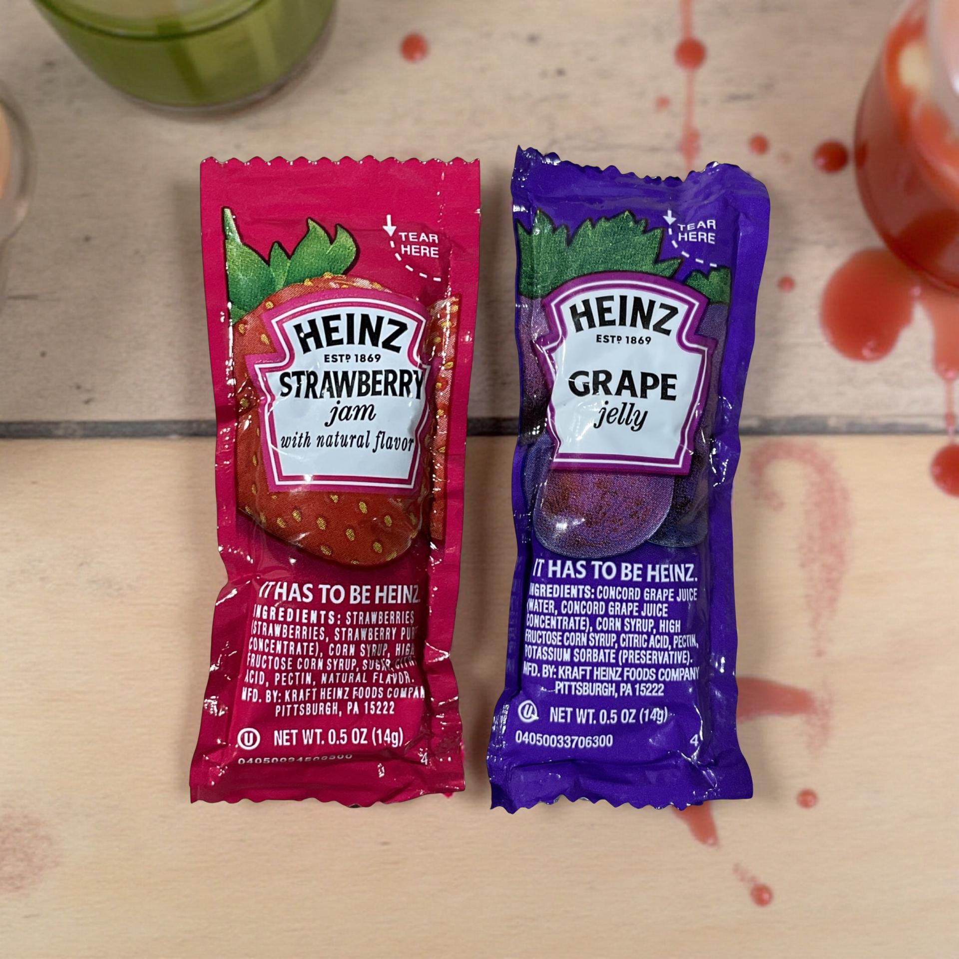 Grape Jelly & Strawberry Jam Single Serve Packets Combo | 50 Pack 5