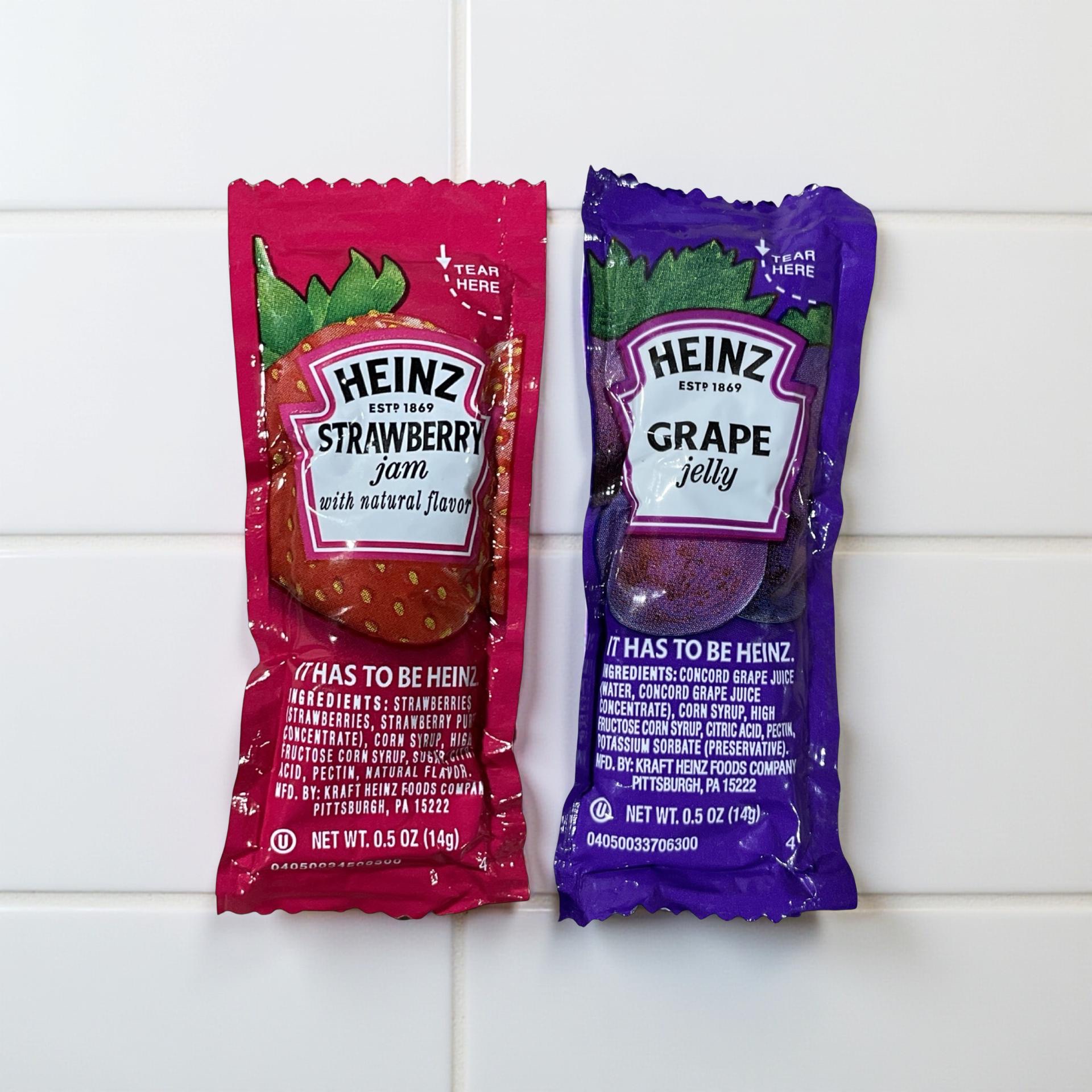 Grape Jelly & Strawberry Jam Single Serve Packets Combo | 50 Pack 3