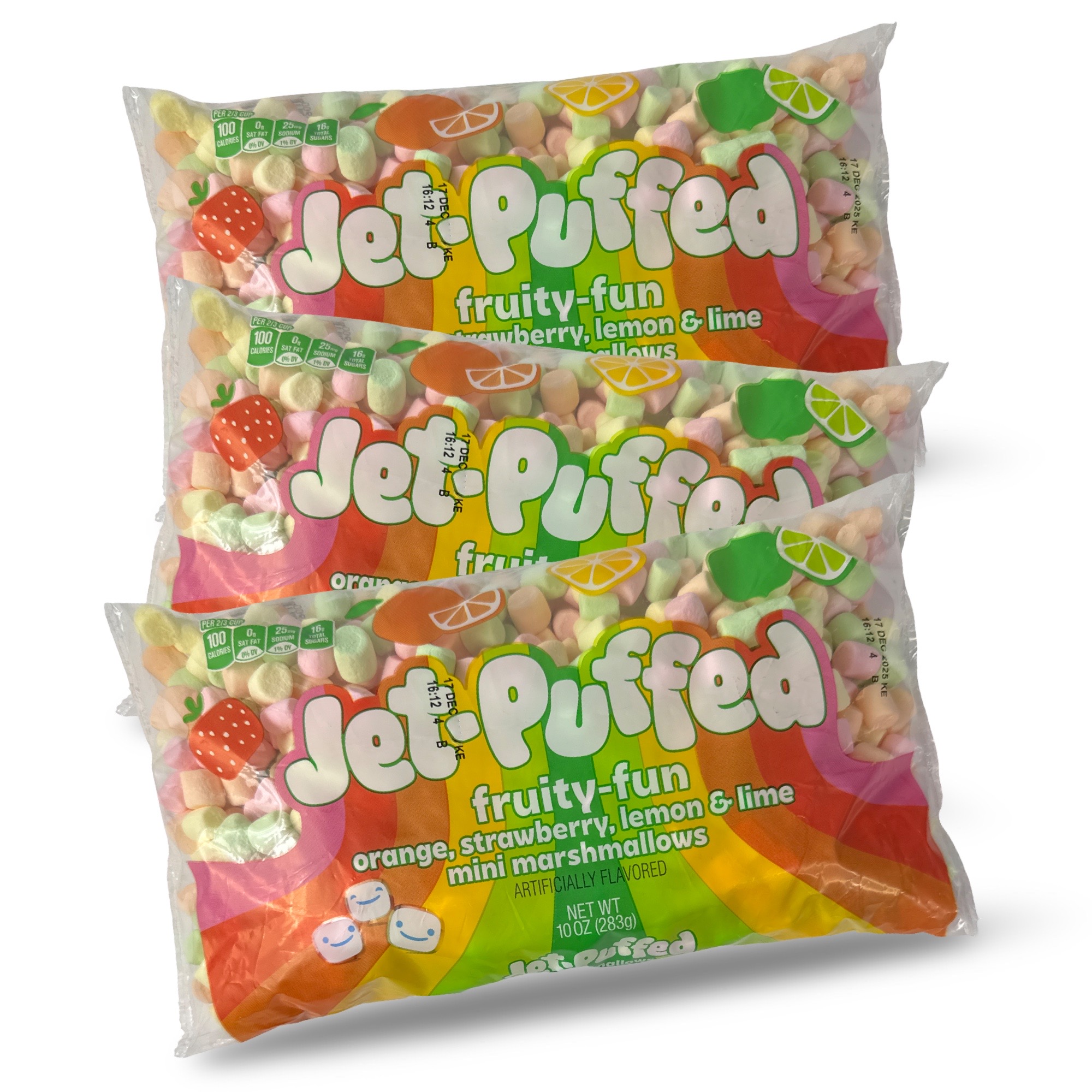 Jet Puffed Fruity Fun Mini Fluffy Marshmallow Snack, 4x 10 Oz. Bags 3