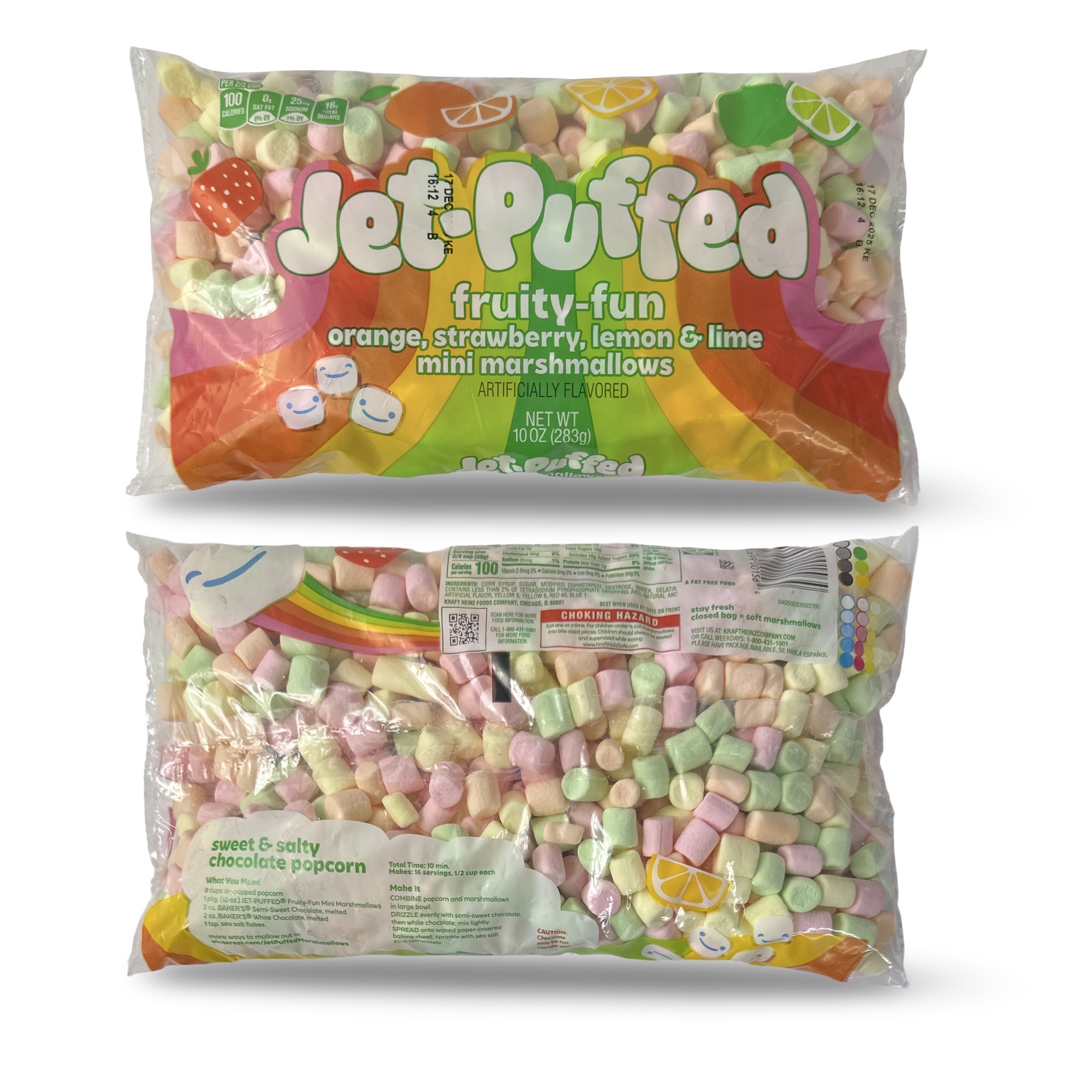 Jet Puffed Fruity Fun Mini Fluffy Marshmallow Snack, 4x 10 Oz. Bags 4