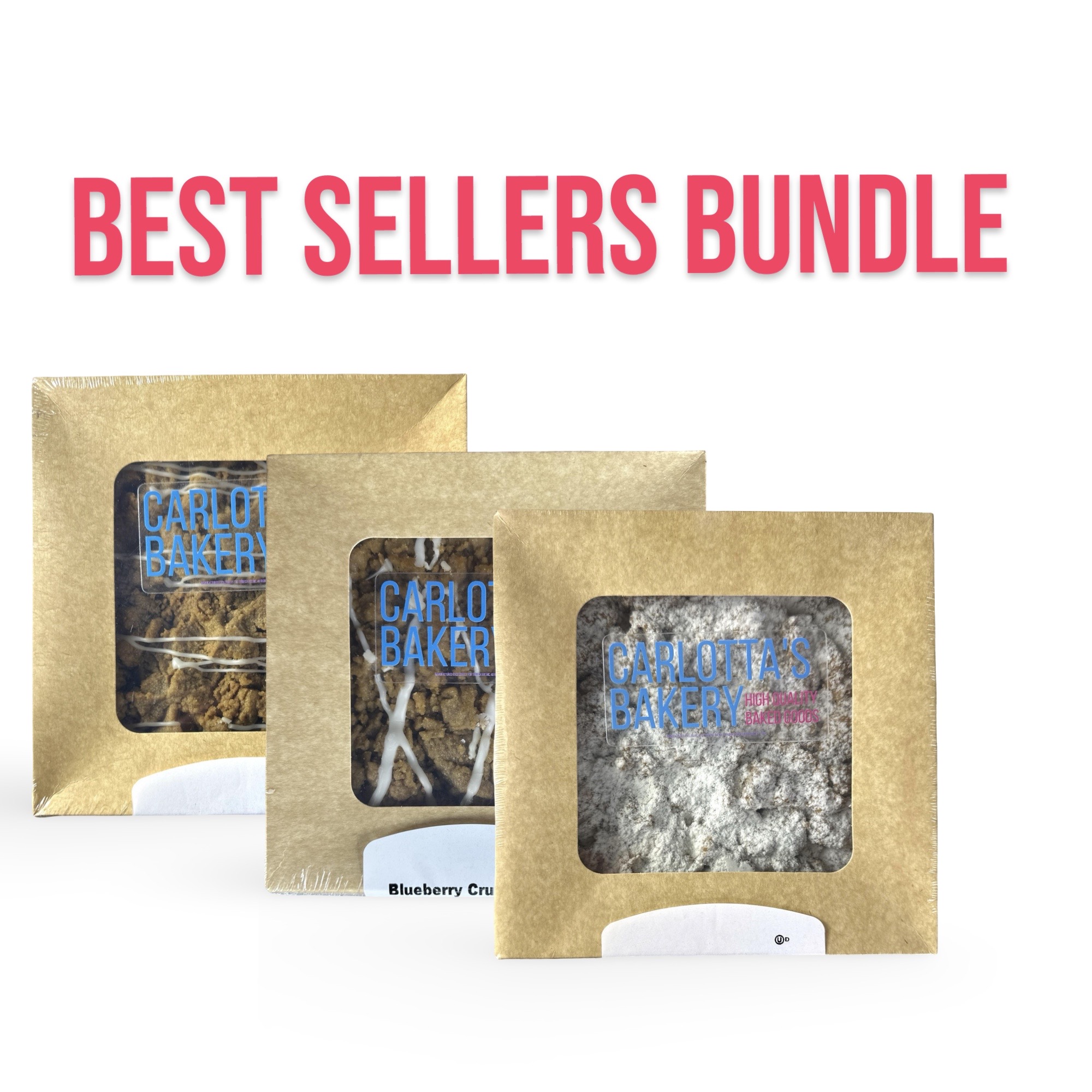 Carlotta's Bakery Crumb Cakes Trio Bundle: Raspberry, Old Fashioned and Blueberry 2