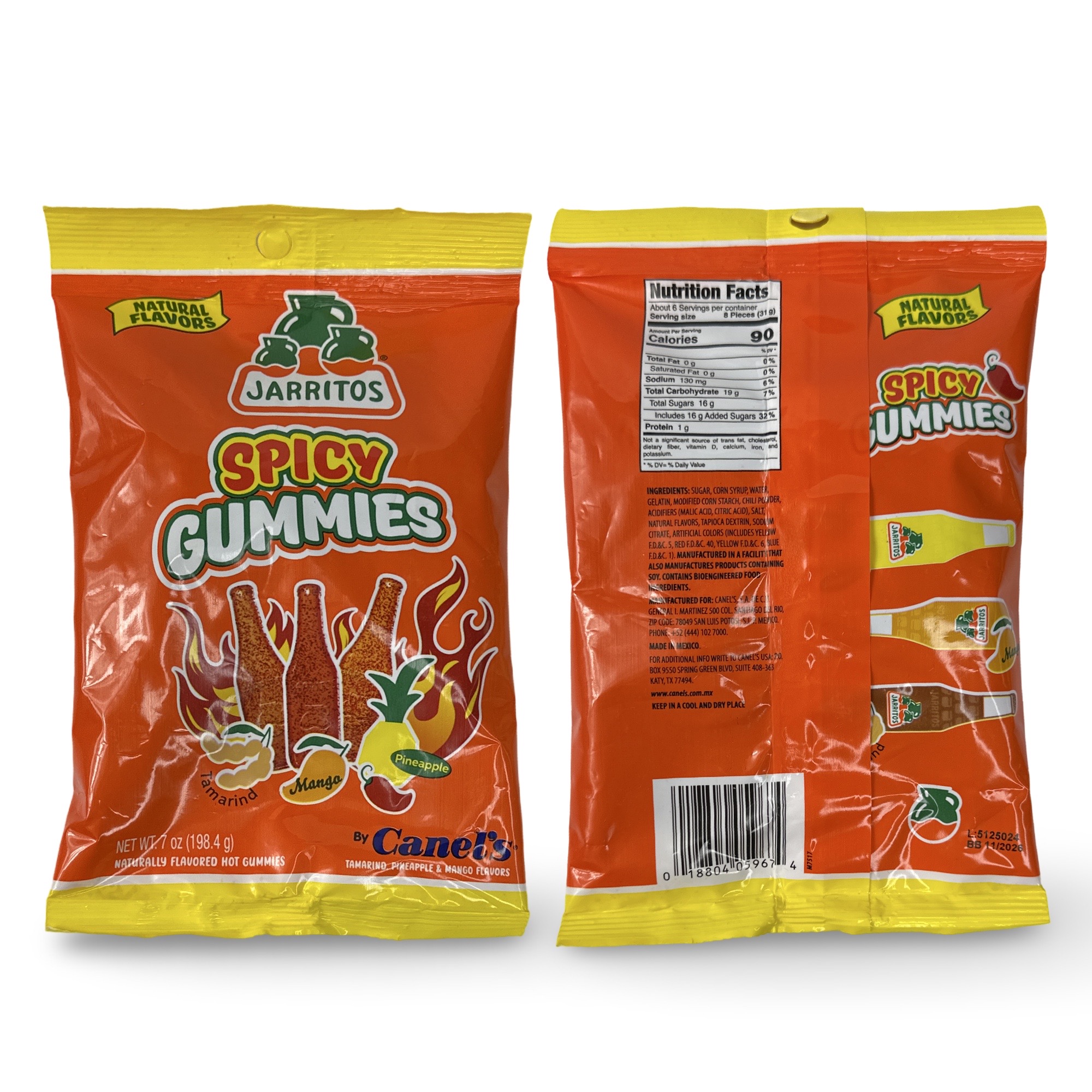 Jarritos Spicy Gummies: 7 oz Bag (Mango, Tamarind, Pineapple) 2