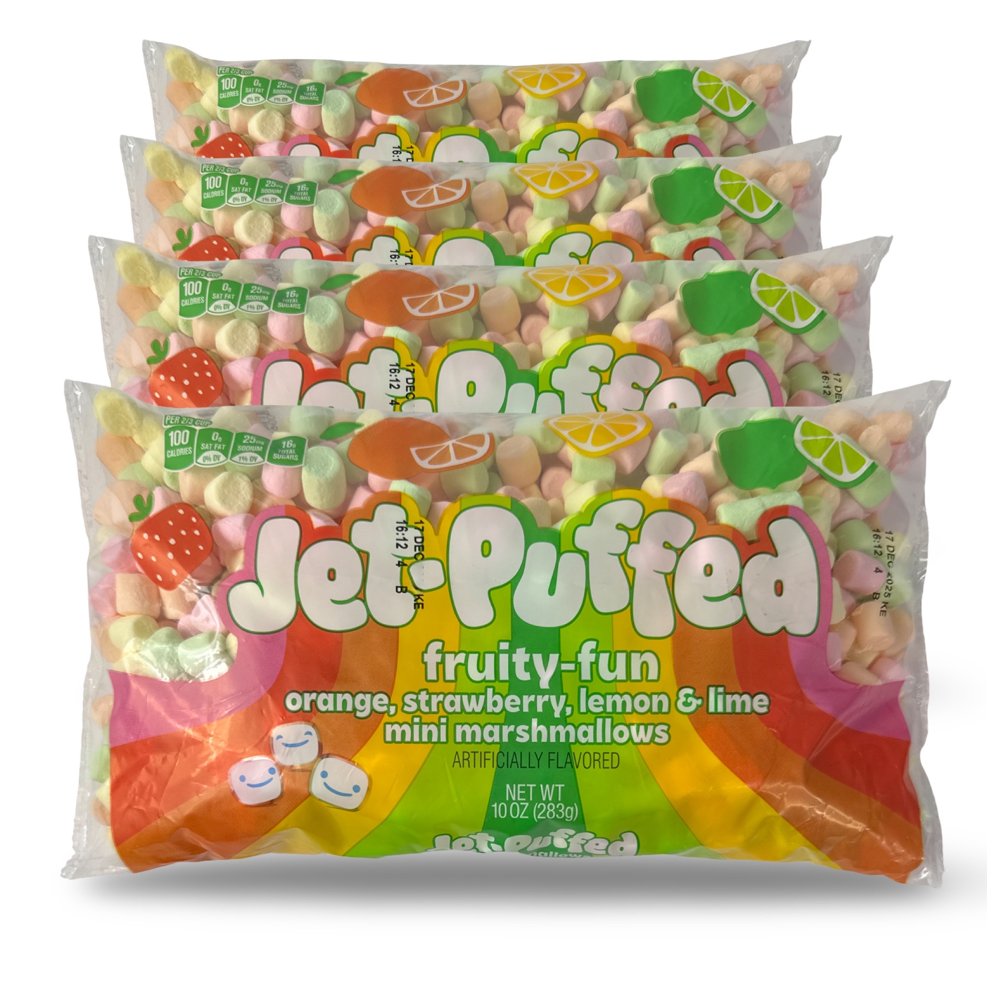 Jet Puffed Fruity Fun Mini Fluffy Marshmallow Snack, 4x 10 Oz. Bags 5