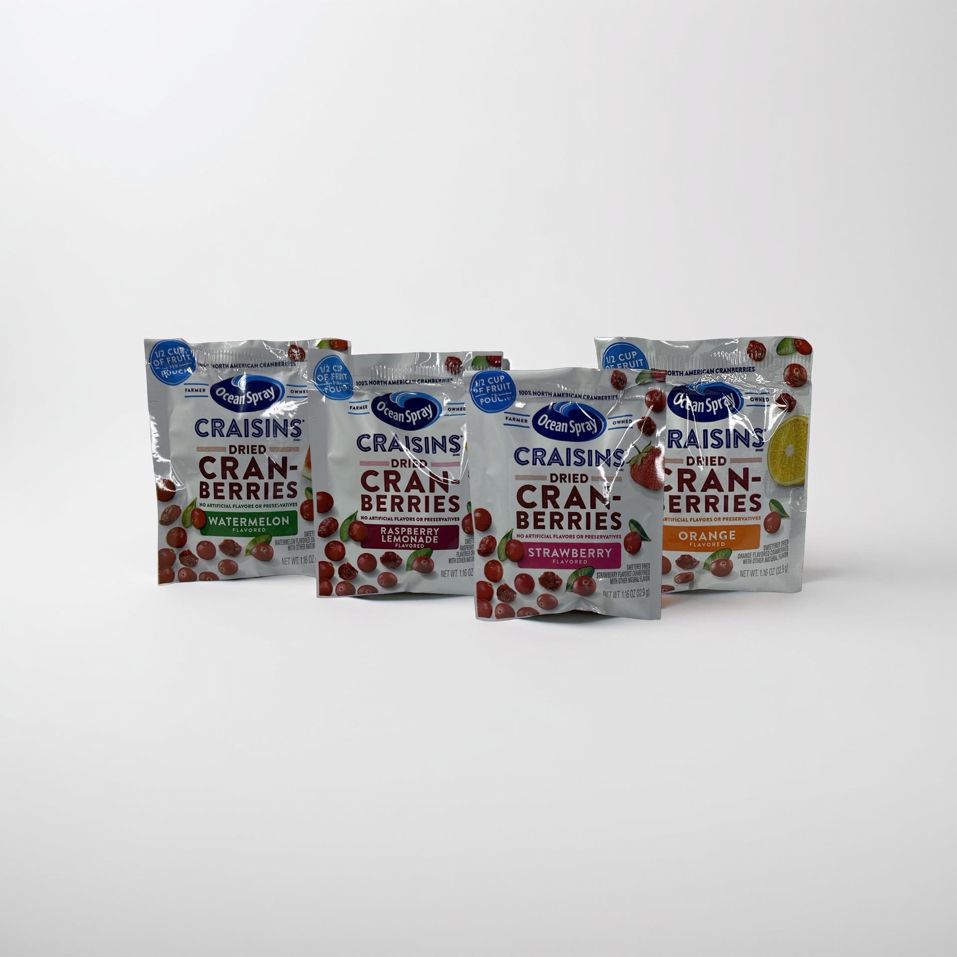 Ocean Spray Craisins Individual To-Go Packs, Variety Includes Orange, Strawberry, Watermelon and Raspberry Lemonade, 20 Count 6