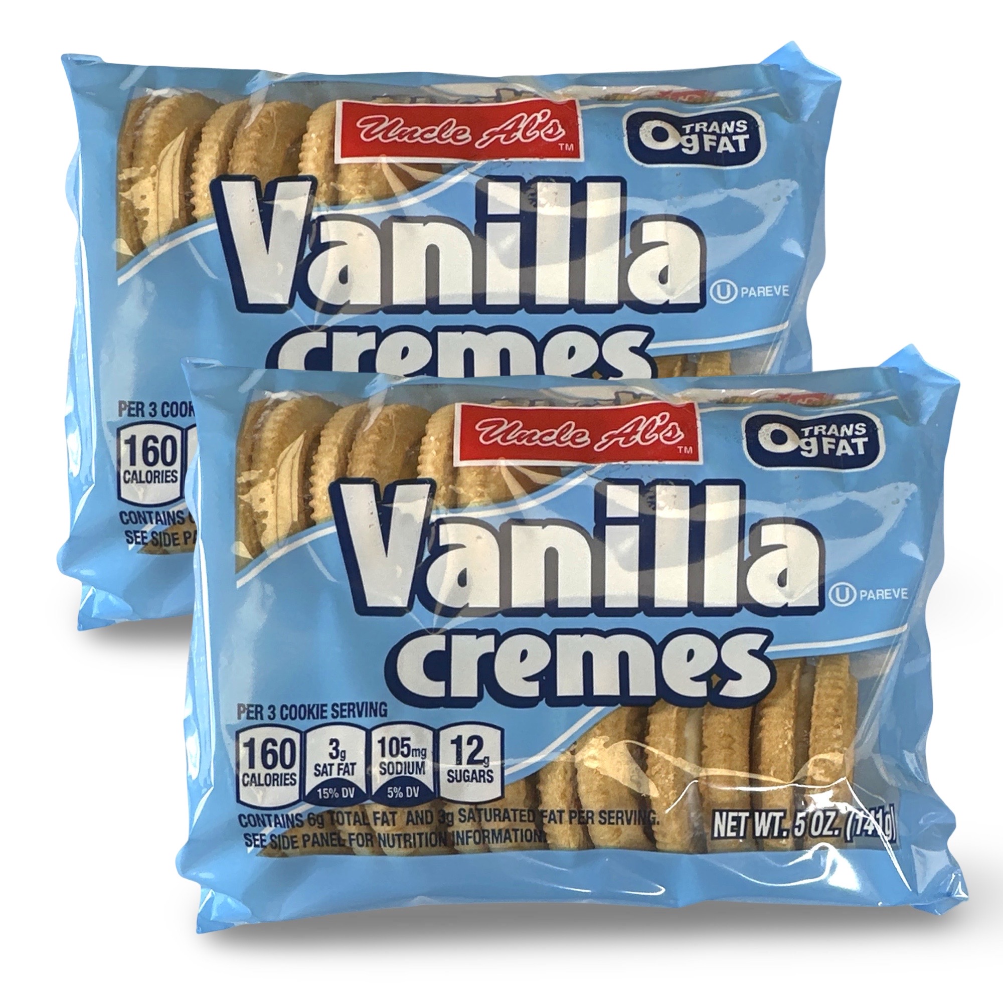 Uncle Al's Vanilla Cremes Cookies, 5 Oz, 2 Packs