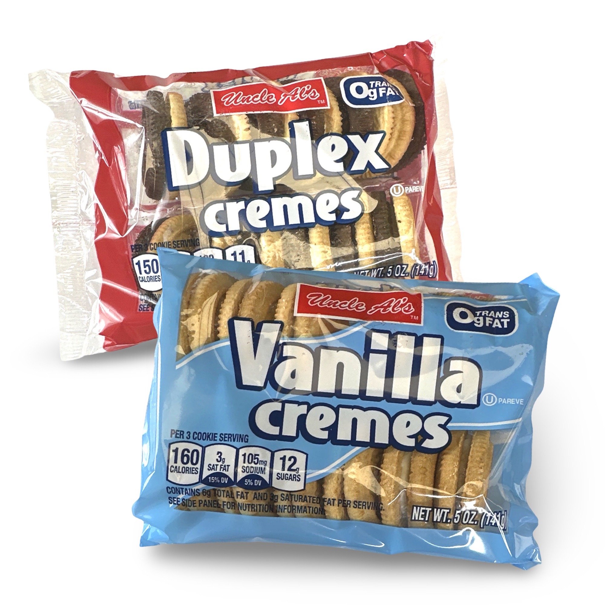 Uncle Al's Vanilla & Duplex Cremes Cookies Combo 5 Oz, 2 Packs