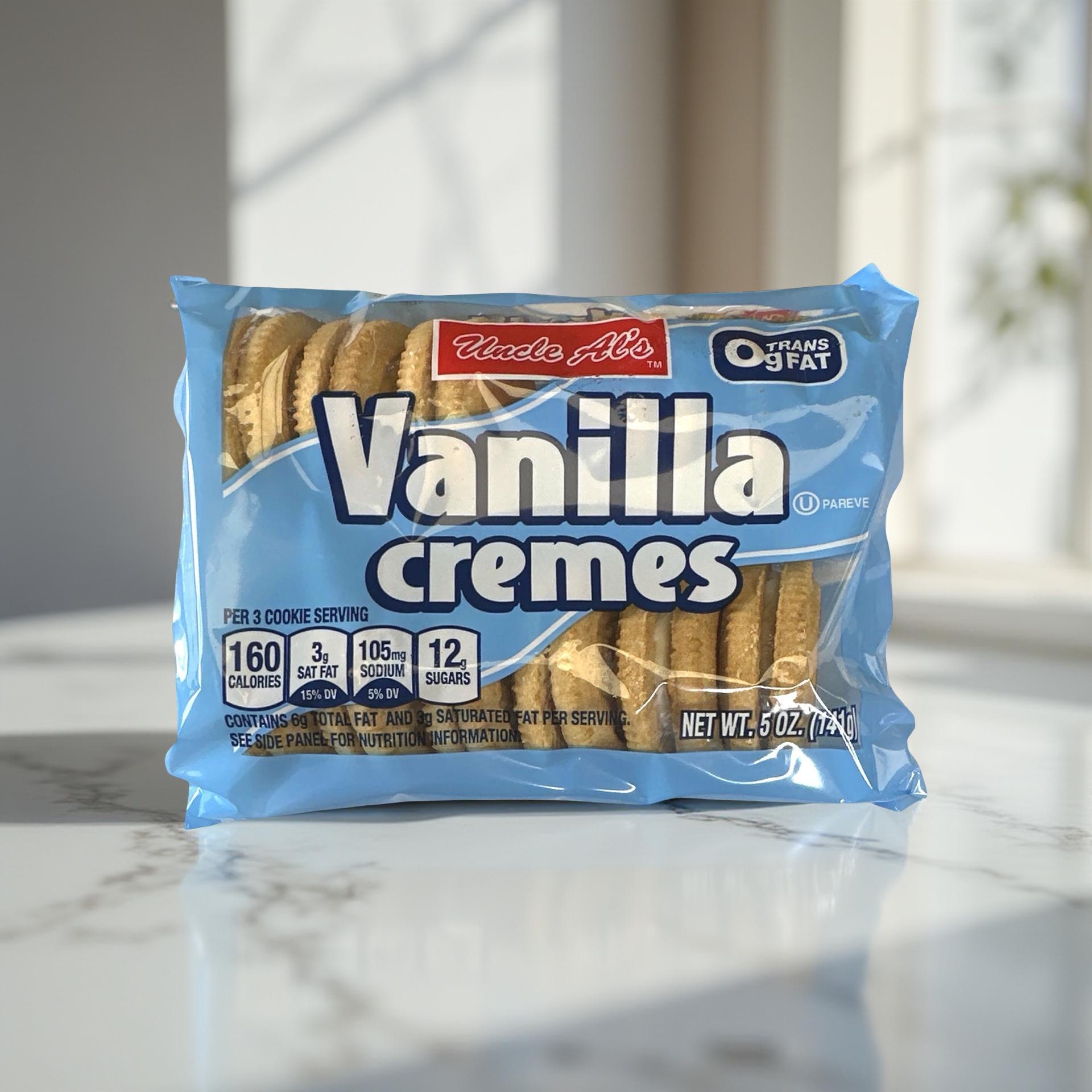 Uncle Al's Vanilla Cremes Cookies, 5 Oz, 2 Packs 6