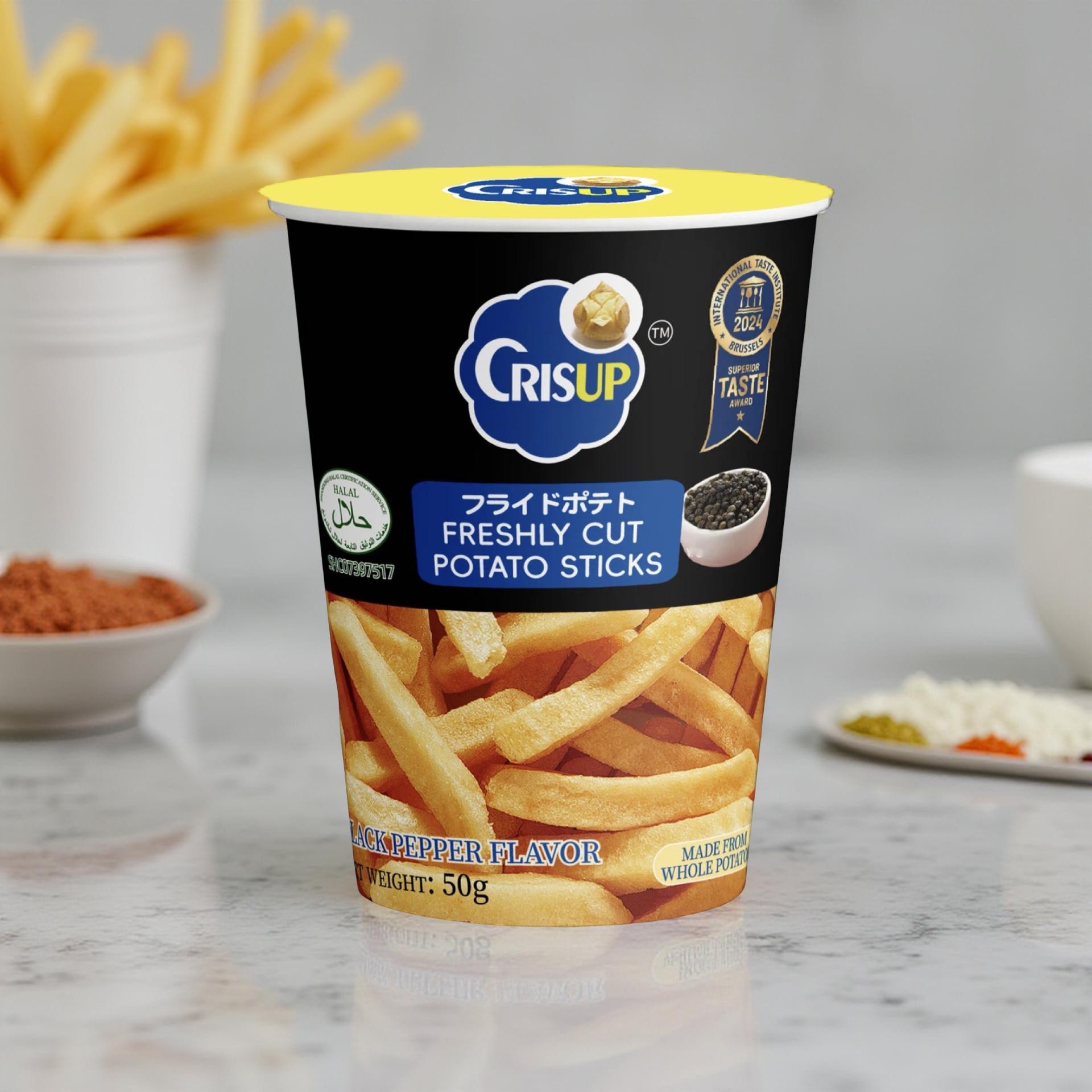 Crisup Freshly Cut Potato Sticks Variety Pack Includes Original, Honey Butter, Truffle and Black Pepper, 8 Pack 6