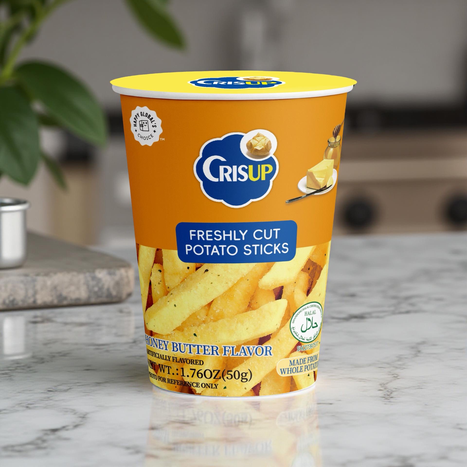 Crisup Freshly Cut Potato Sticks Variety Pack Includes Original, Honey Butter, Truffle and Black Pepper, 8 Pack 8