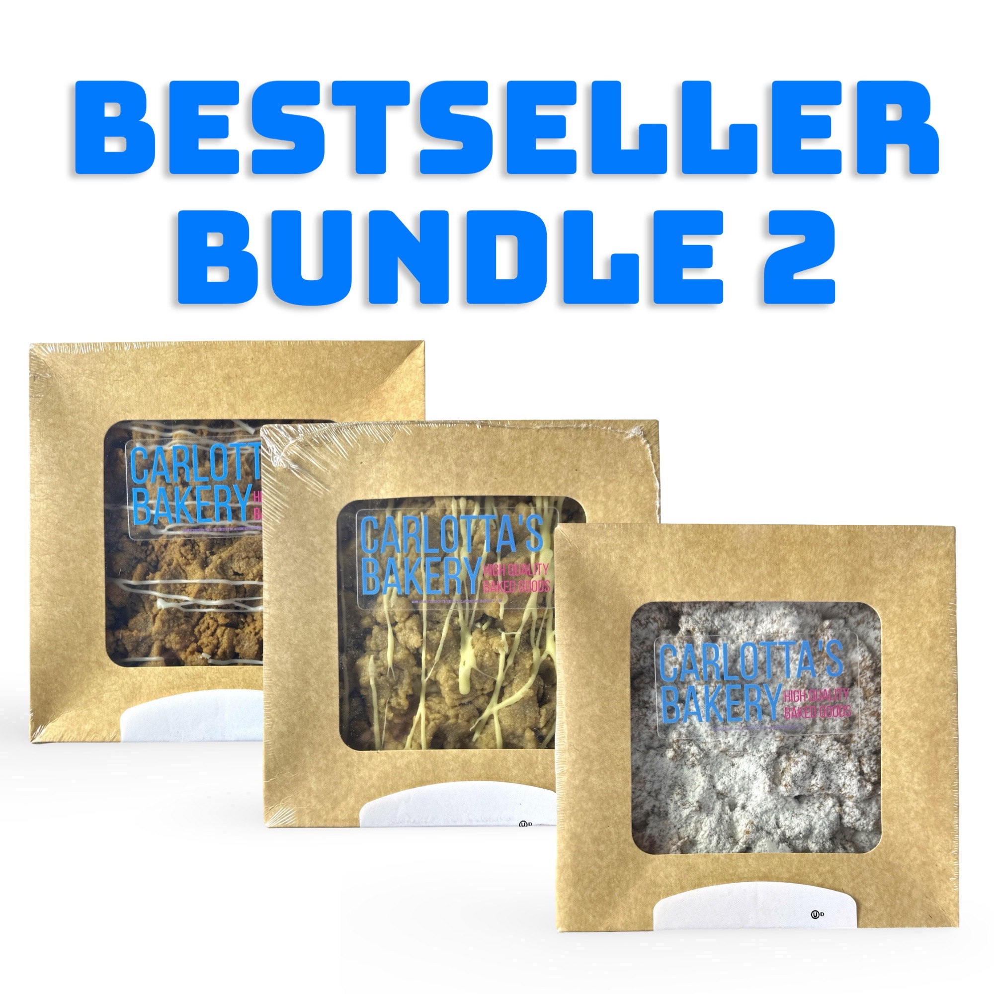 Carlotta's Bakery Crumb Cakes Trio Bundle #2: Raspberry, Old Fashioned and Cream Cheese 2