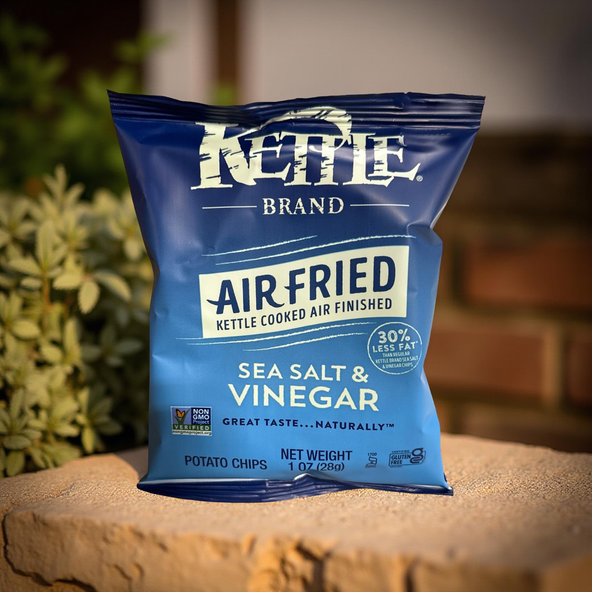 Kettle Brand Air Fried Kettle Cooked Salt & Vinegar Chips, 1 oz, 8 Pack 7