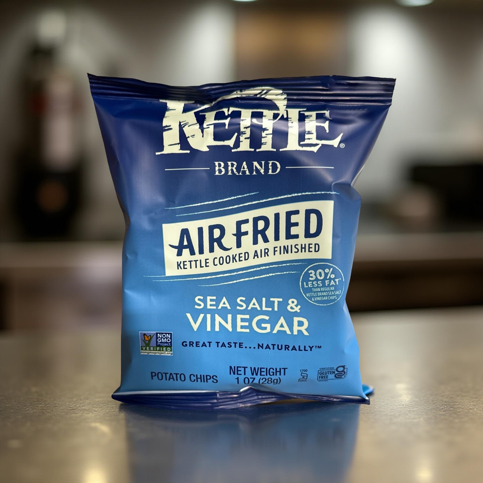Kettle Brand Air Fried Kettle Cooked Salt & Vinegar Chips, 1 oz, 8 Pack 6