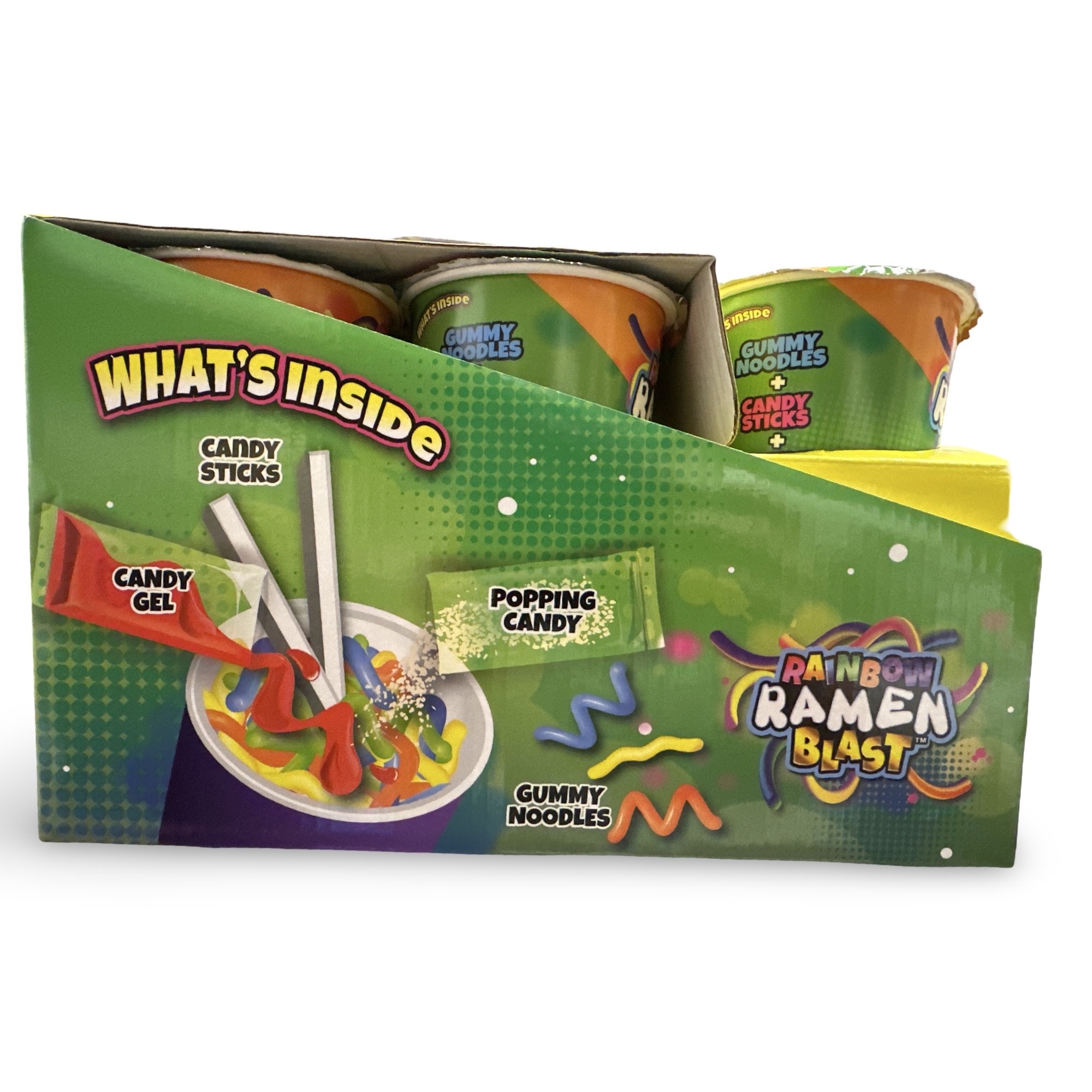 Candy Ramen Bowls, 3 Pack, With Candy Sticks, Gel Candy, Popping Candy and Gummy Noodles. 4