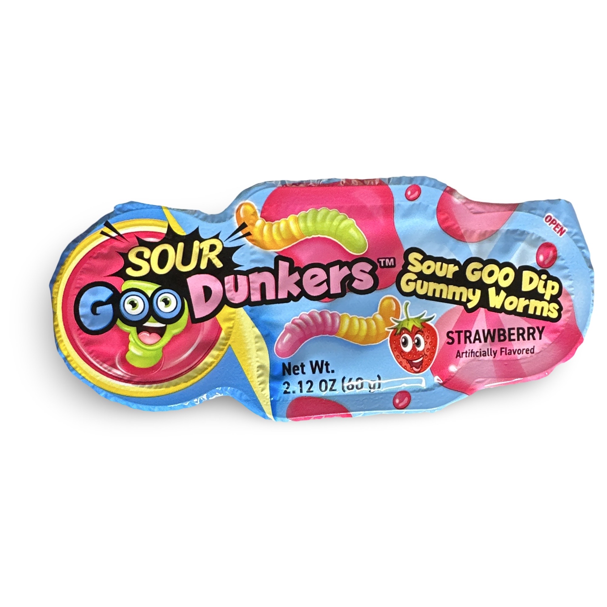 Sour Dunkers, Sour Goo Dip Gummy Worms To-Go Packs, Full Box, 12 Packs 3