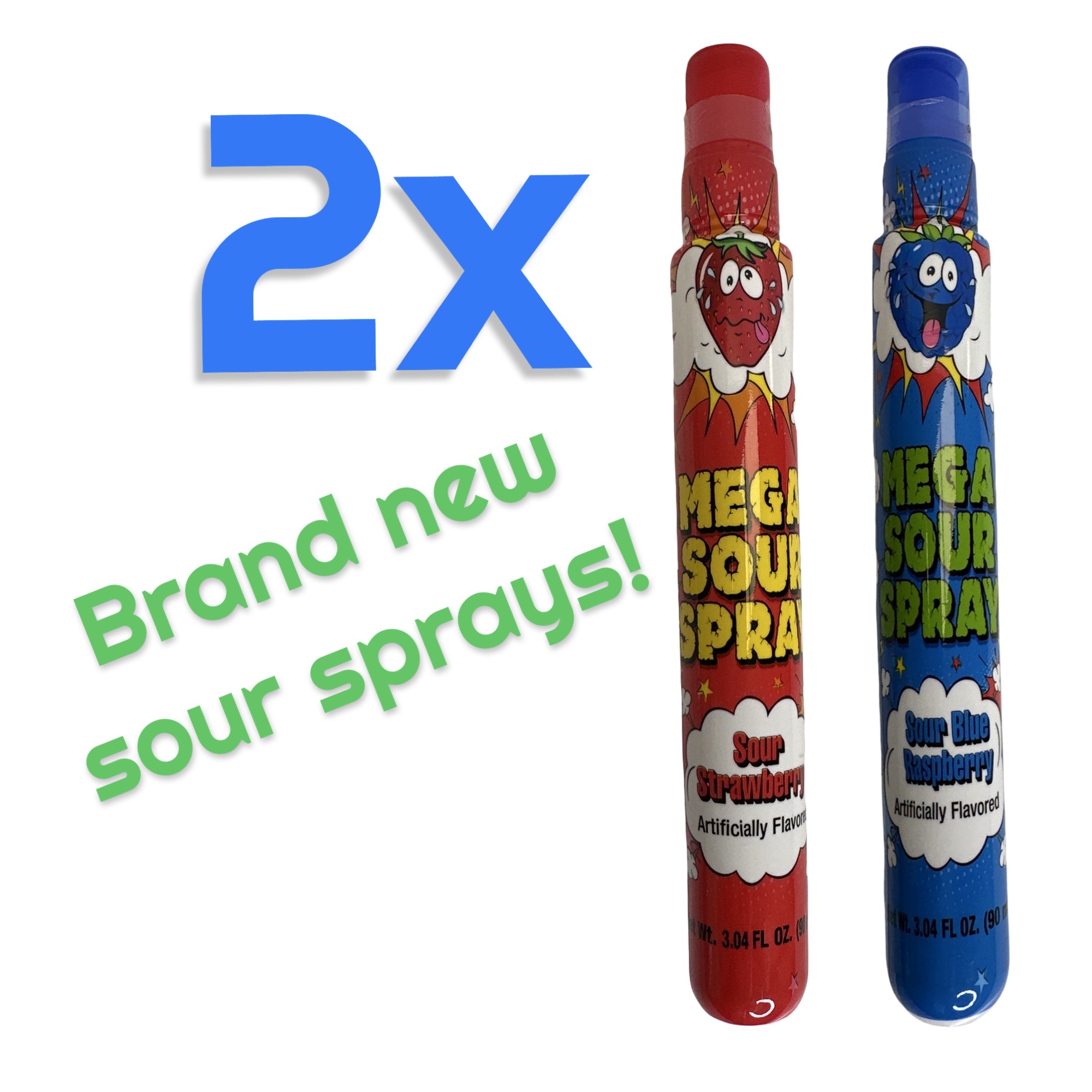 Sour Candy Big Size Candies | Foamer, Spray and Slime Full Sampler With Sour Belts, 18 Pack 3