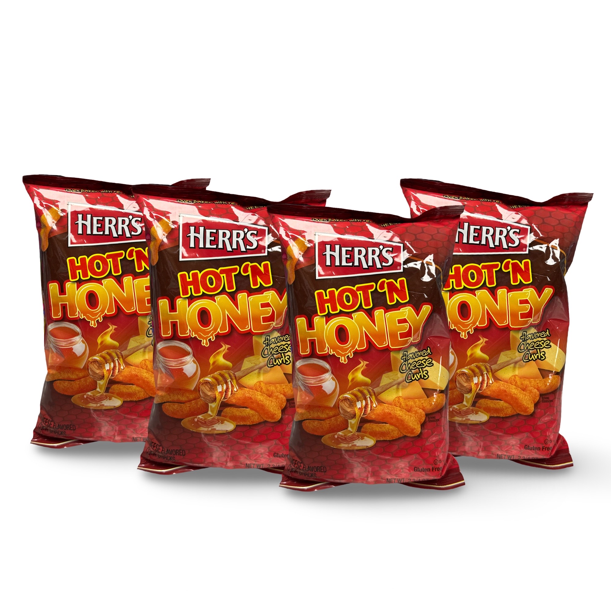 Herr's Hot Honey Cheese Curls, 2.75 Ounce, 12 Per Case 3