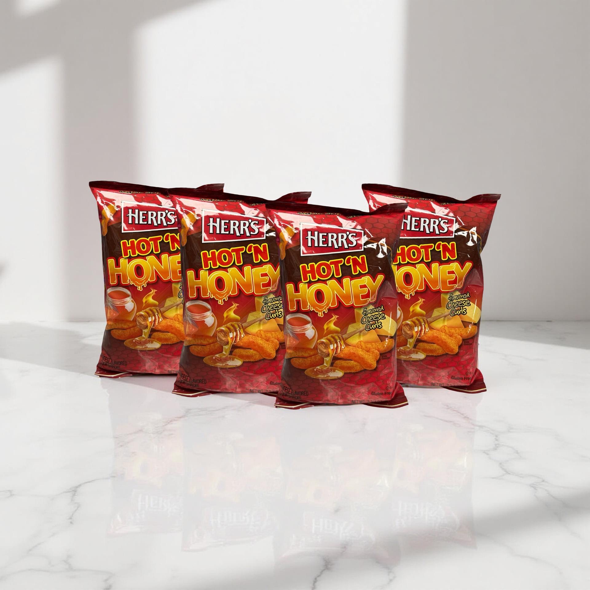 Herr's Hot Honey Cheese Curls, 2.75 Ounce, 12 Per Case 4
