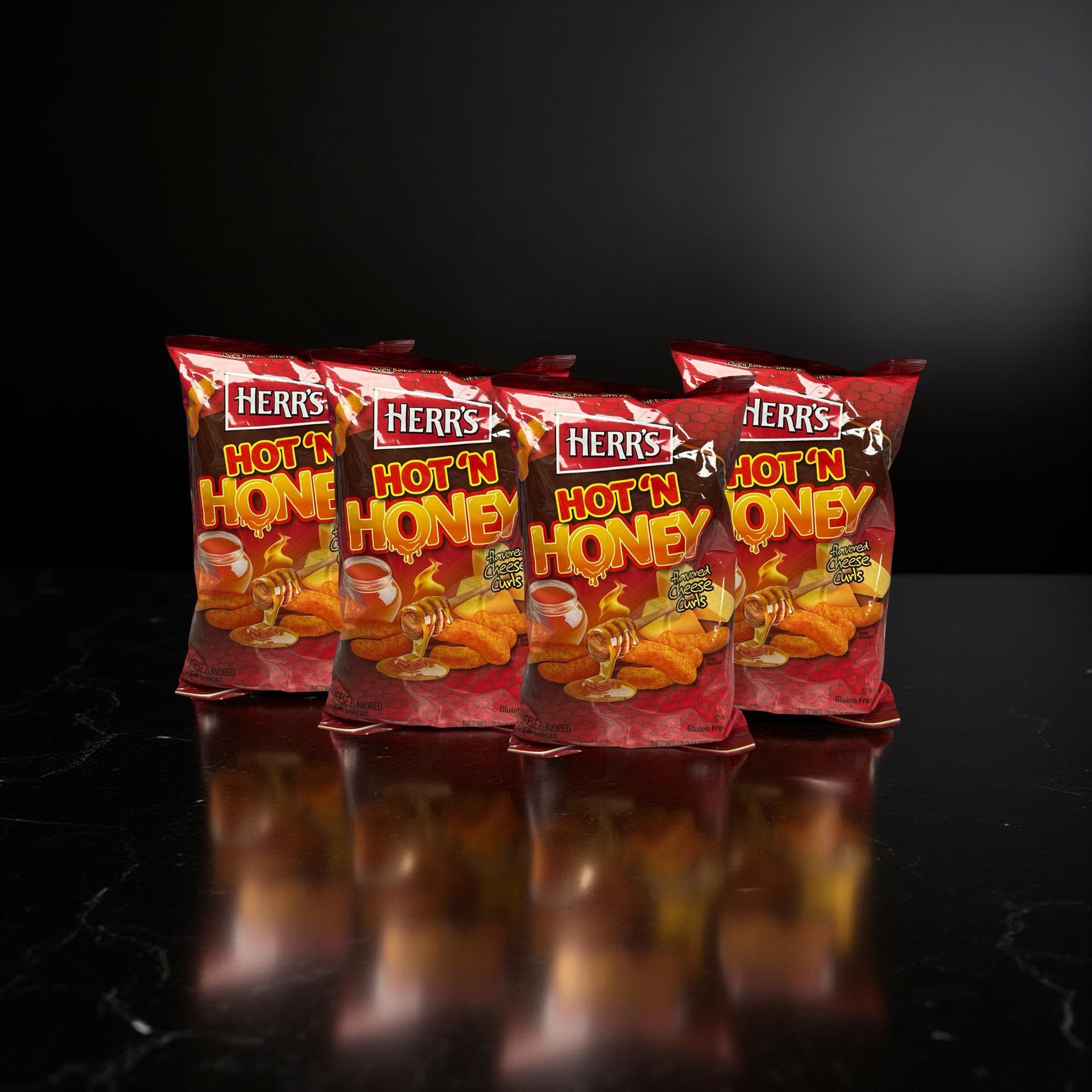 Herr's Hot Honey Cheese Curls, 2.75 Ounce, 12 Per Case 5