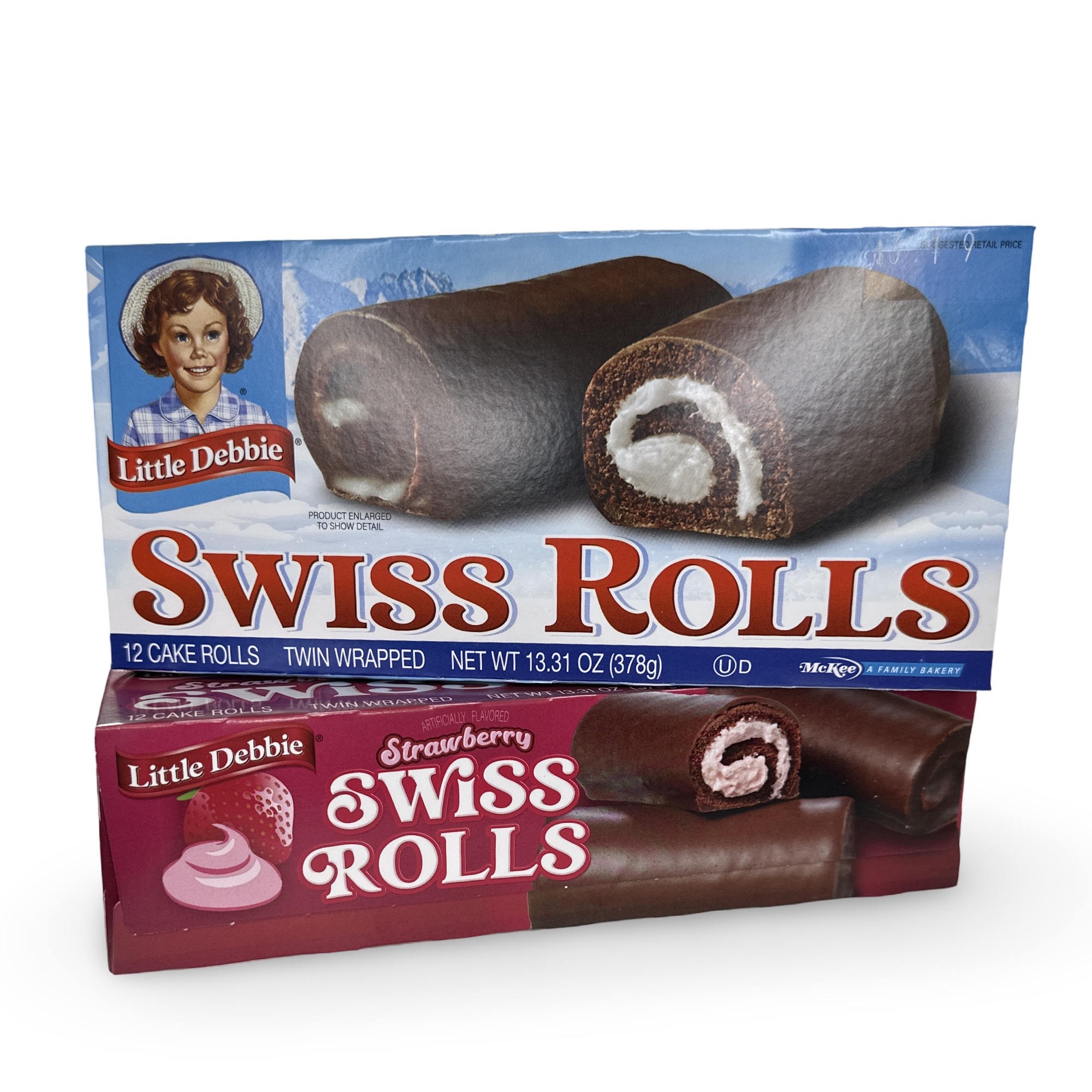 Little Debbie Strawberry and Chocolate Swiss Rolls Combo Pack 2