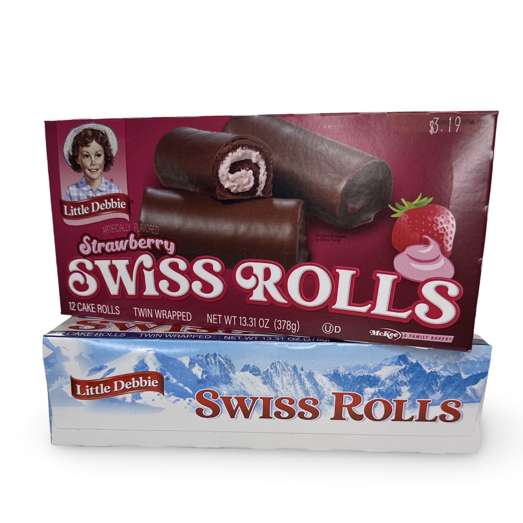 Little Debbie Strawberry and Chocolate Swiss Rolls Combo Pack 3