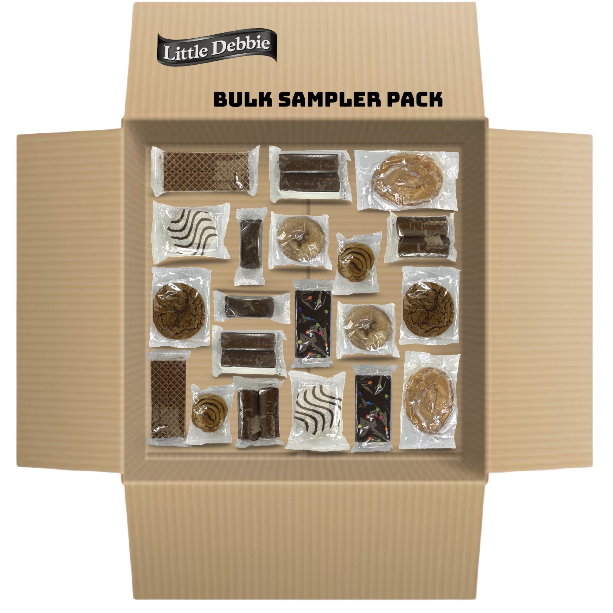 Little Debbie 20 Snack Cake Variety Sampler, 10 Flavors Including Nutty Bar Cakes and Bars, Honeybuns, Zebra Cakes, Swiss Rolls