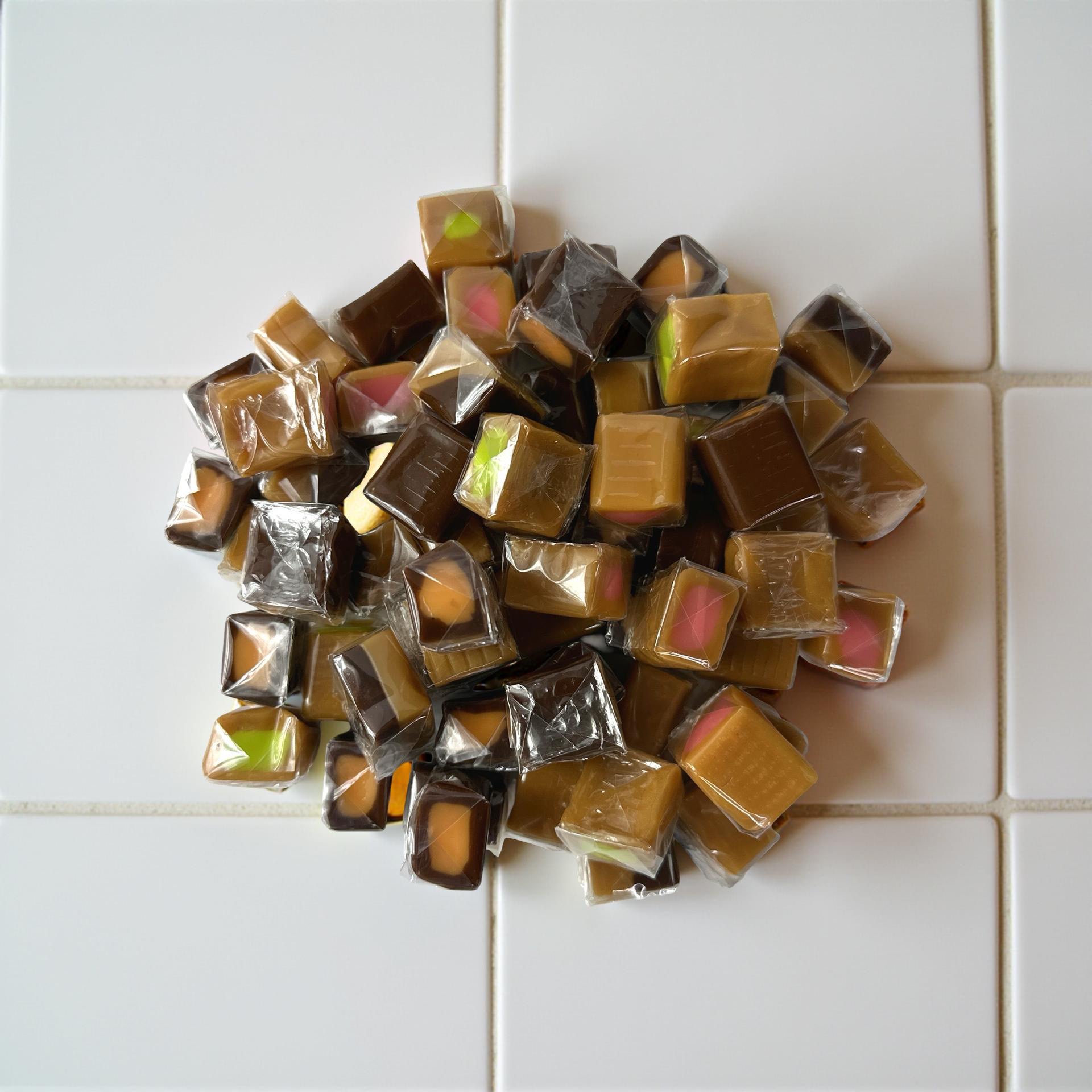 Nostalgic Limited Batch Mixed Flavor Milk Caramel Candy Squares, 1 Lb. 2