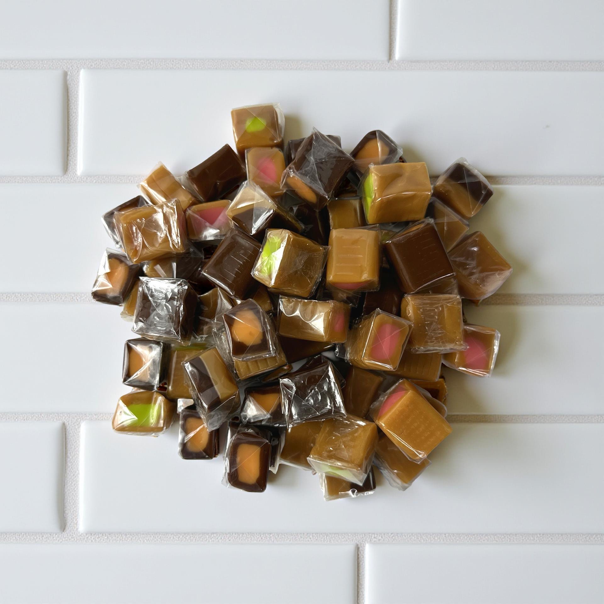 Nostalgic Limited Batch Mixed Flavor Milk Caramel Candy Squares, 1 Lb. 5