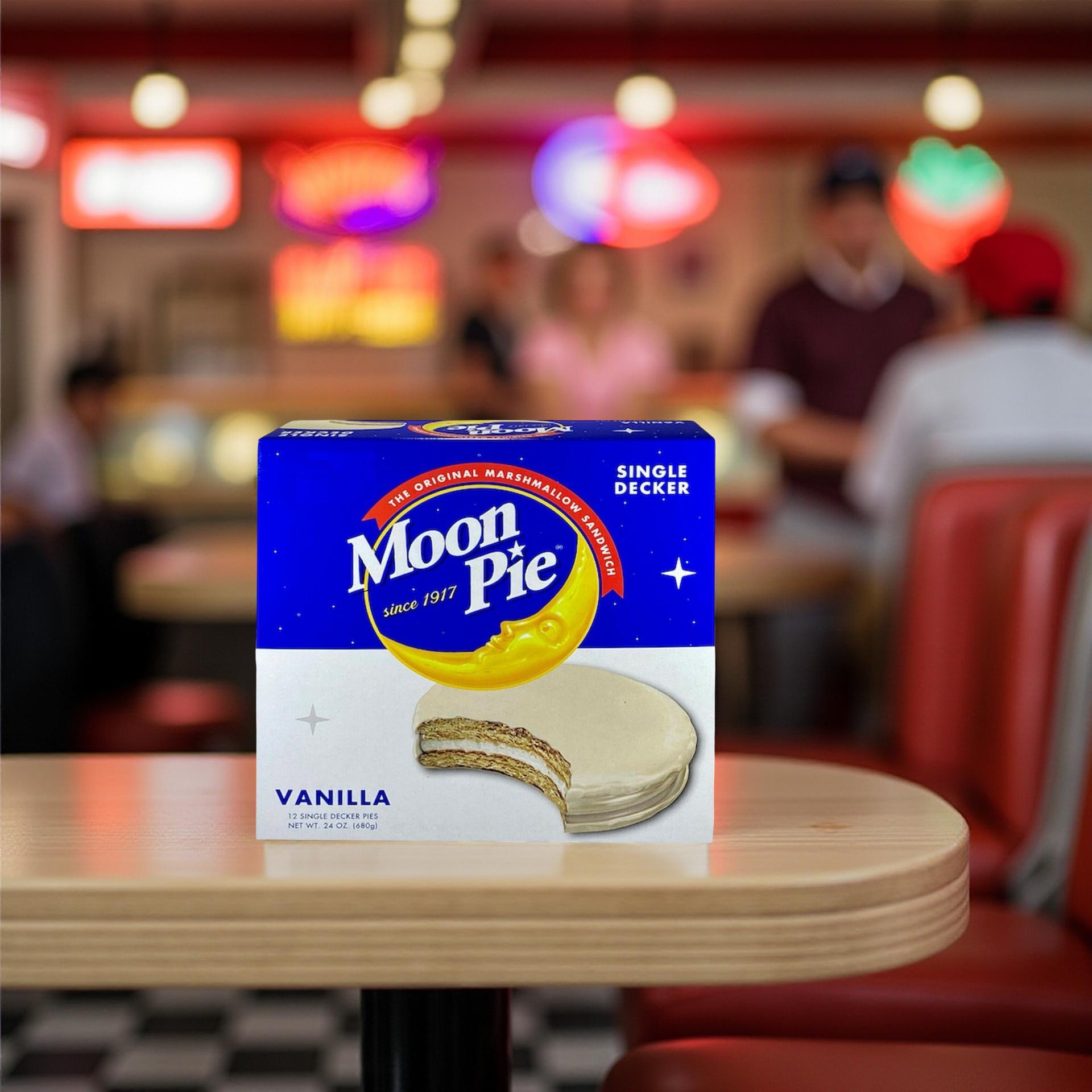 Moon Pie Single Decker - Vanilla. The Original Marshmallow Sandwich, 12 Pies 3