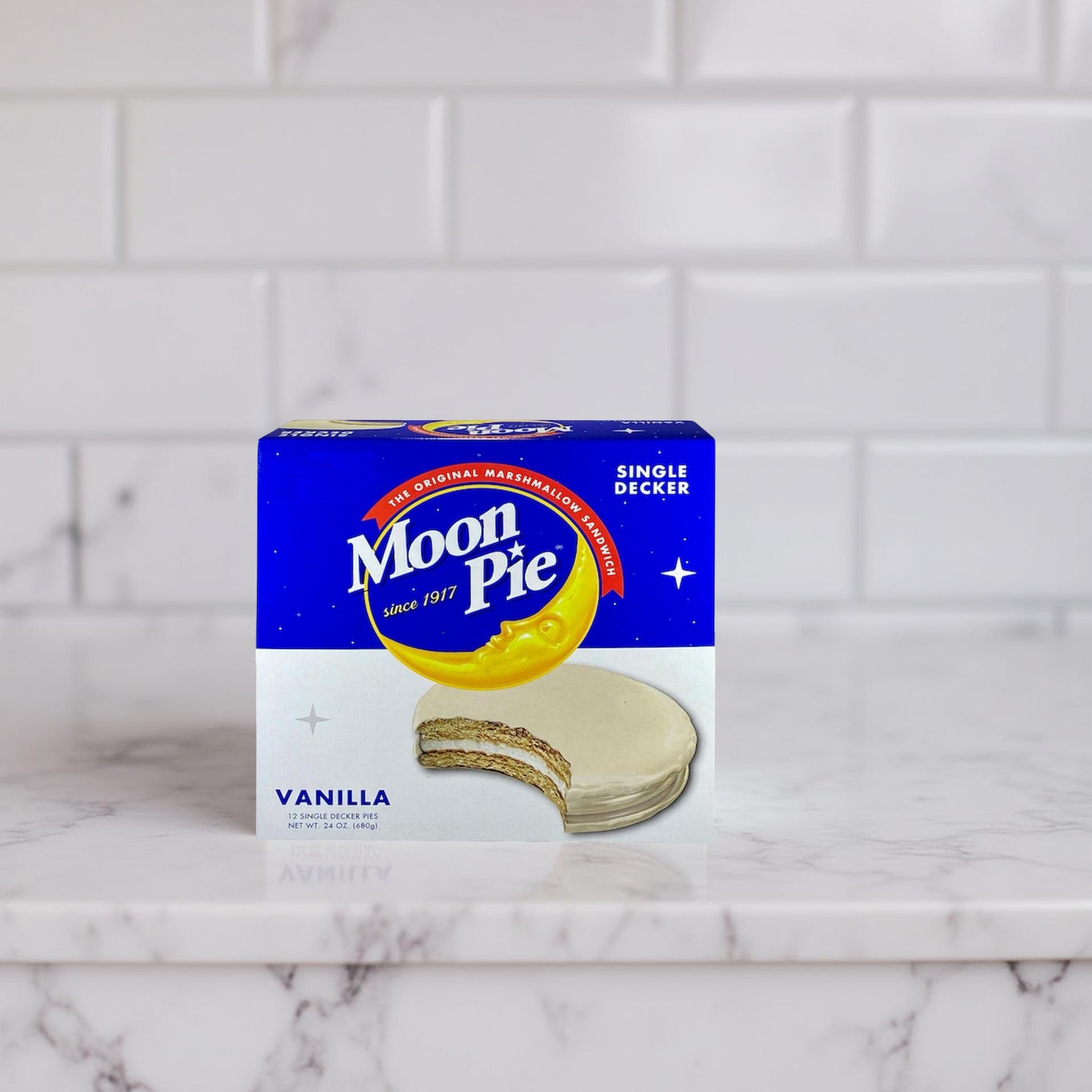 Moon Pie Single Decker - Vanilla. The Original Marshmallow Sandwich, 12 Pies 5