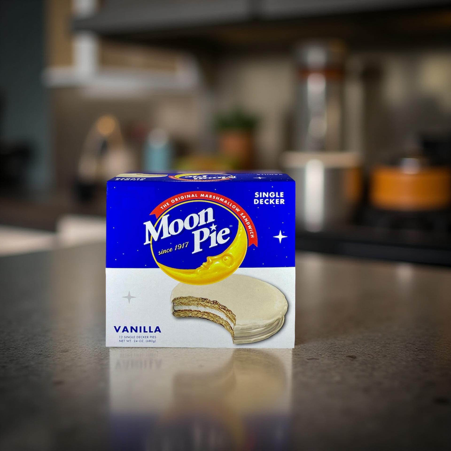 Moon Pie Single Decker - Vanilla. The Original Marshmallow Sandwich, 12 Pies 6