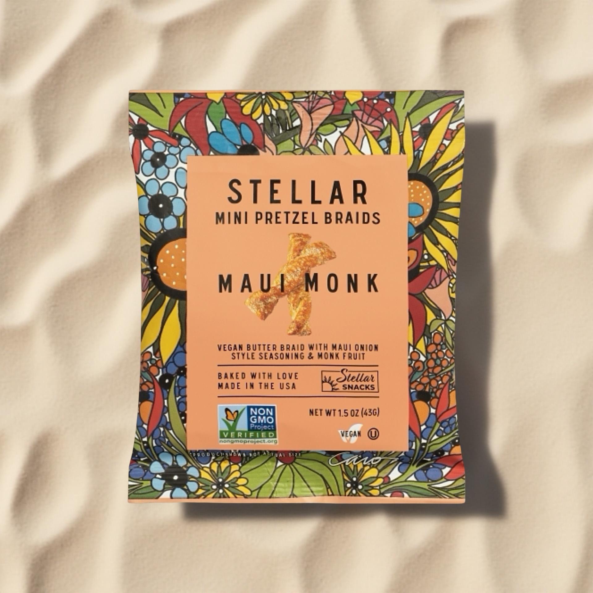 Stellar Mini Pretzel Braids, Maui Monk, Vegan Friendly, Kosher, Non-GMO, 1.5 Oz, 24 Pack 4