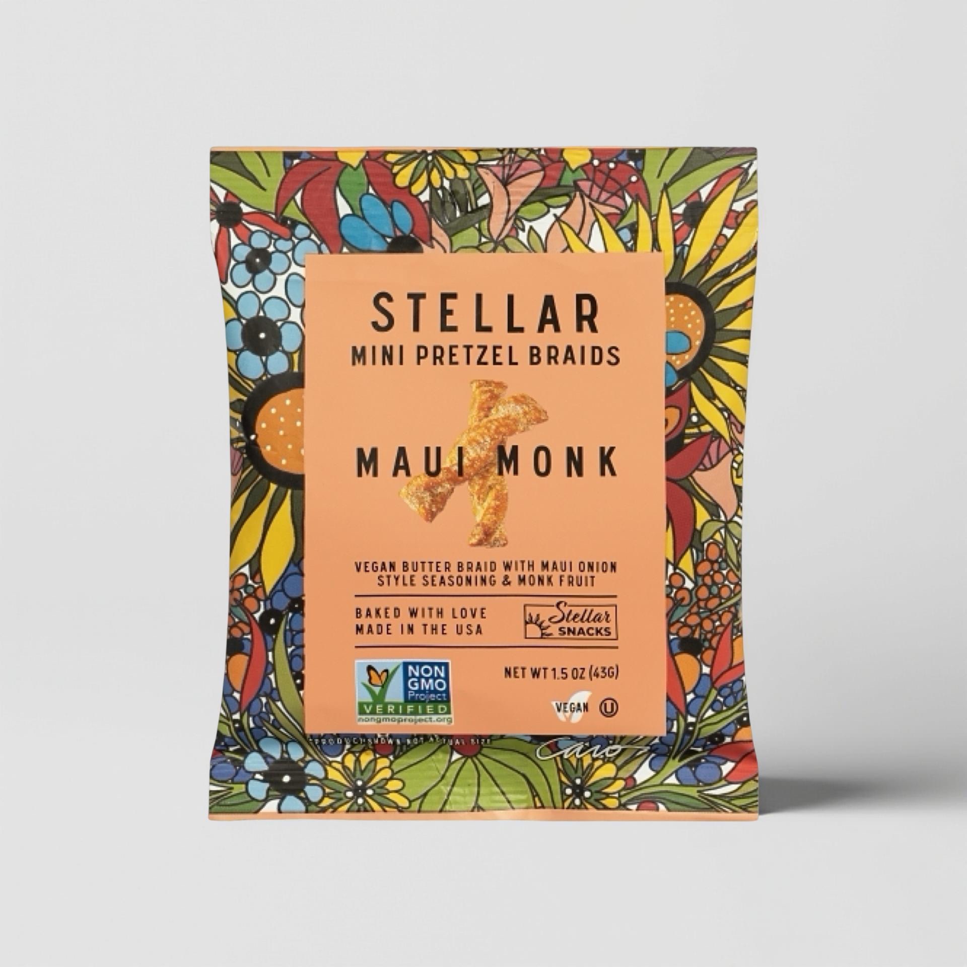 Stellar Mini Pretzel Braids, Maui Monk, Vegan Friendly, Kosher, Non-GMO, 1.5 Oz, 24 Pack 5