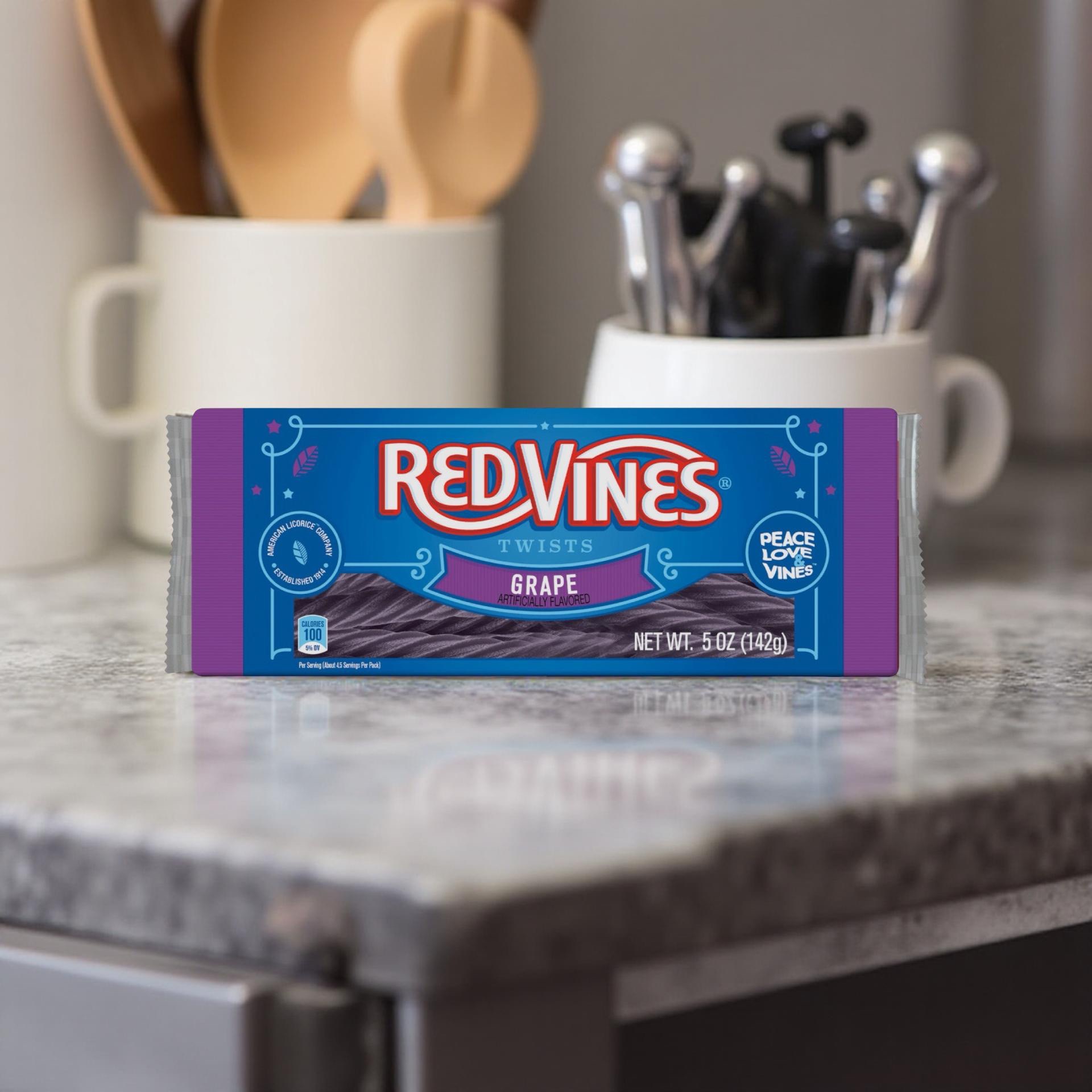 Red Vines Licorice, Grape Flavor Twists, Soft & Chewy Candy, 5oz Trays (12 pack) 3
