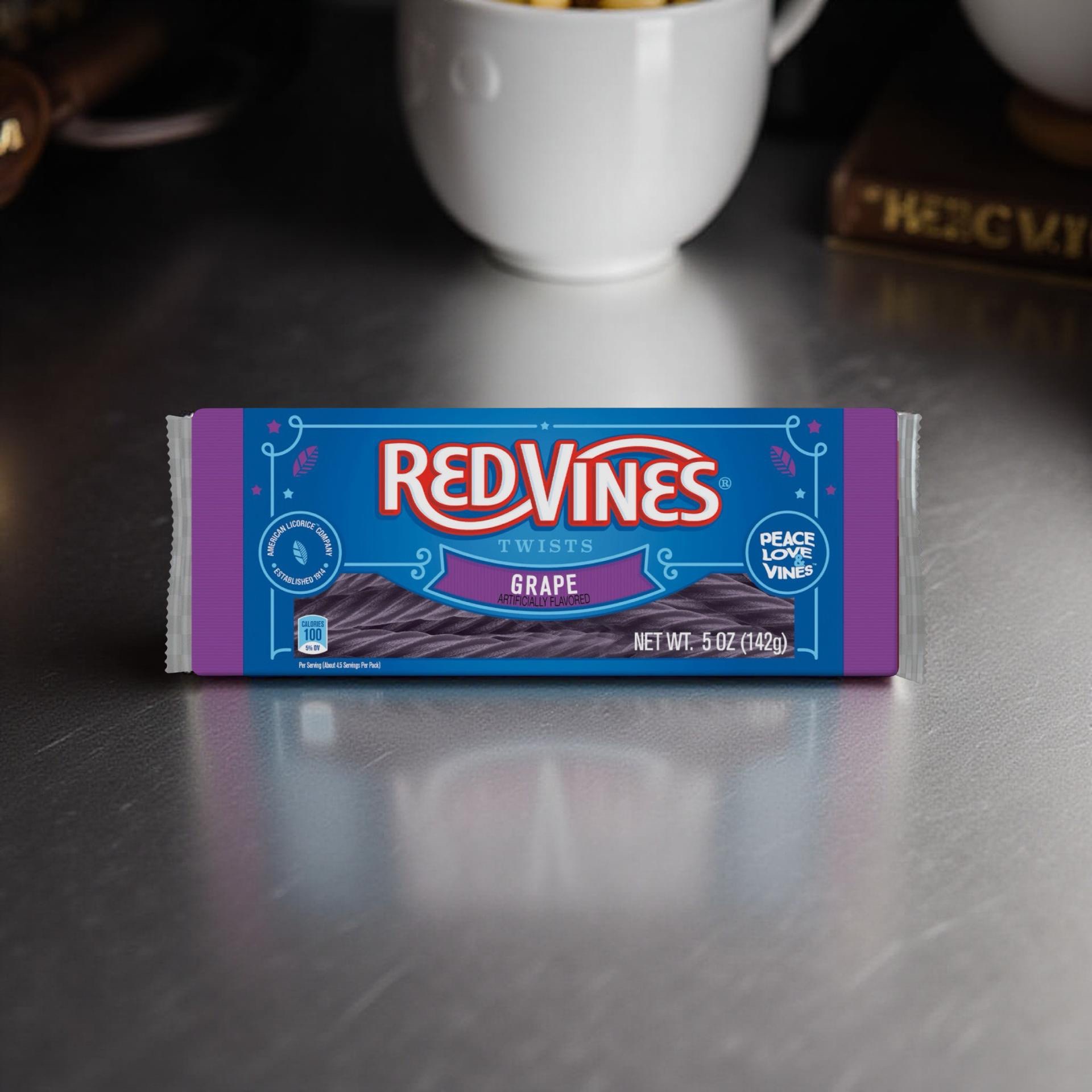 Red Vines Licorice, Grape Flavor Twists, Soft & Chewy Candy, 5oz Trays (12 pack) 4