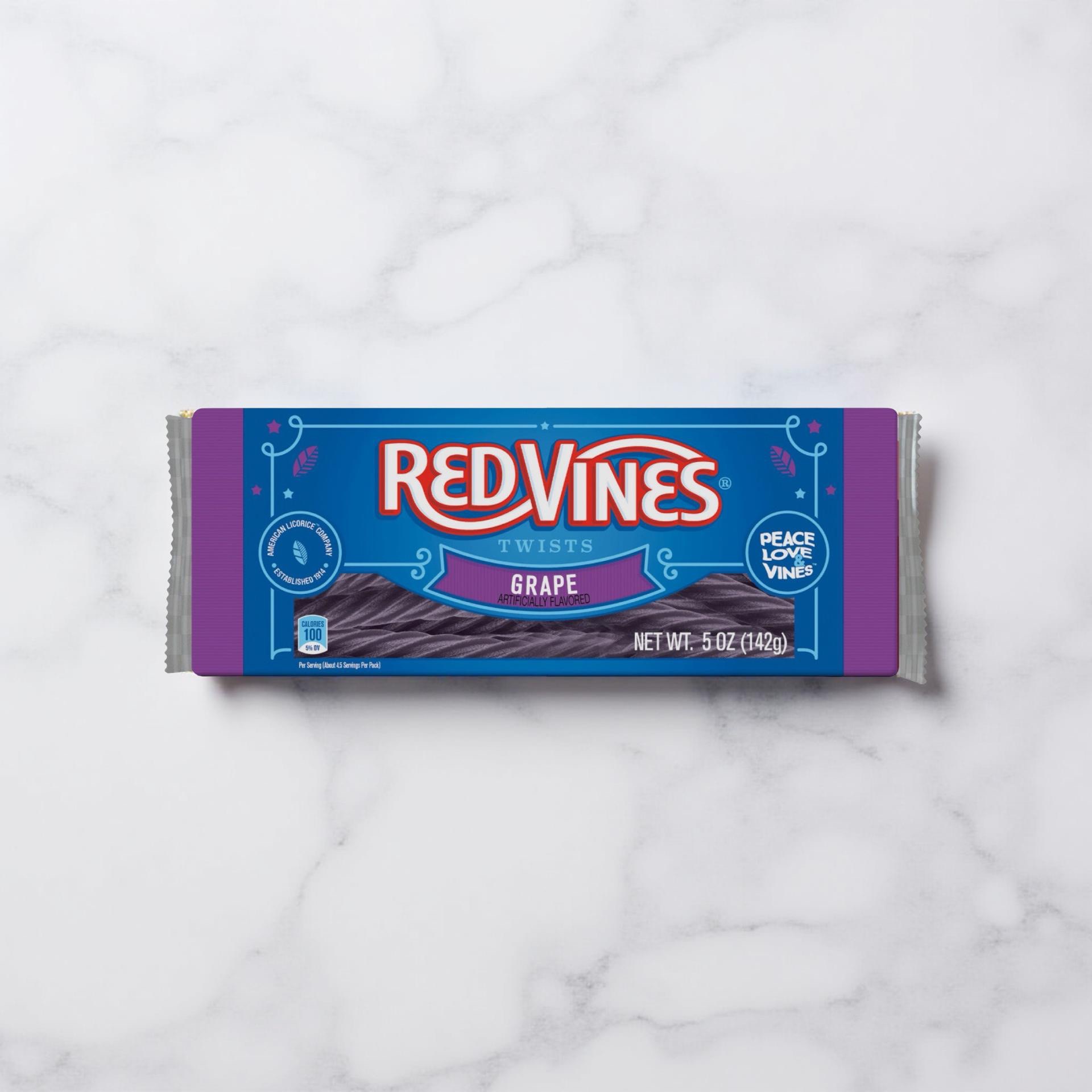 Red Vines Licorice, Grape Flavor Twists, Soft & Chewy Candy, 5oz Trays (12 pack) 5