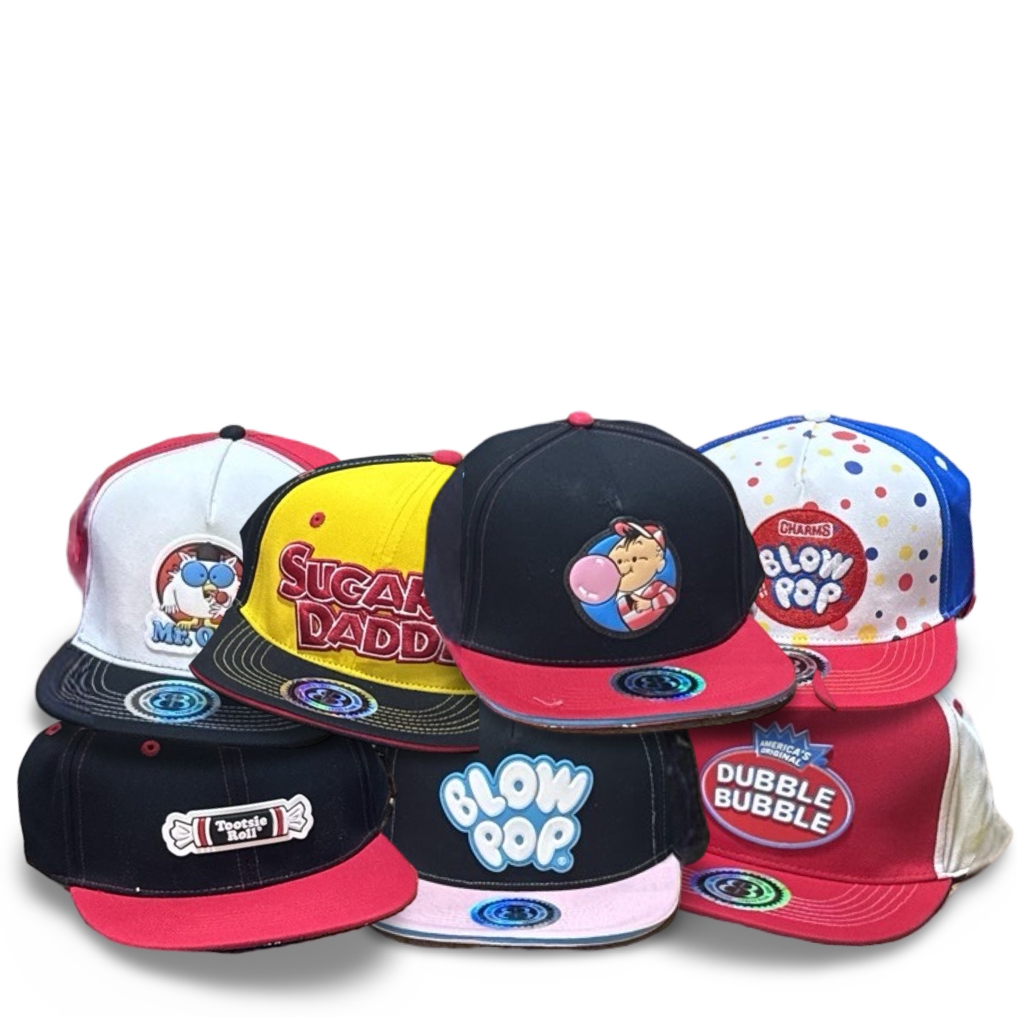 Nostalgic Snack and Candy Themed Sport Hats, Officially Licensed, One Size Adjustable
