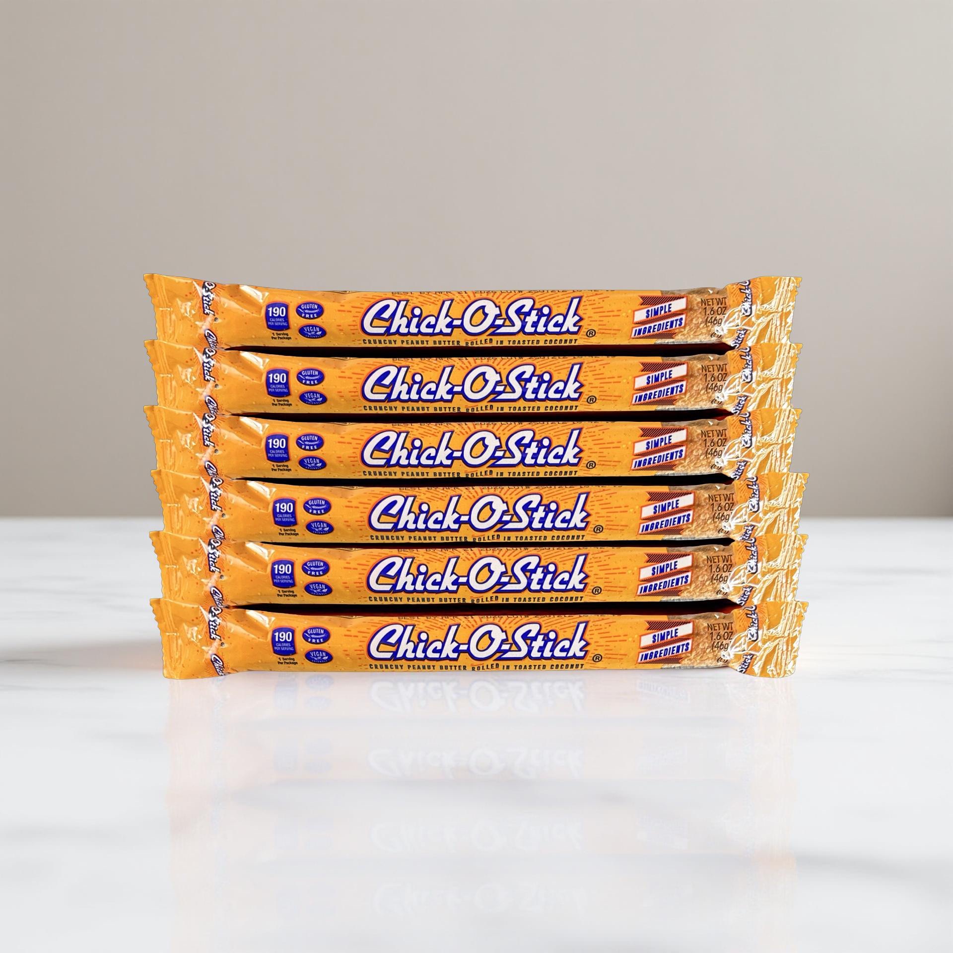 Chick O Stick KING SIZE 1.6 Oz Candy Bars | 6 Pack | Crunchy Peanut Butter Rolled In Toast Coconut 4