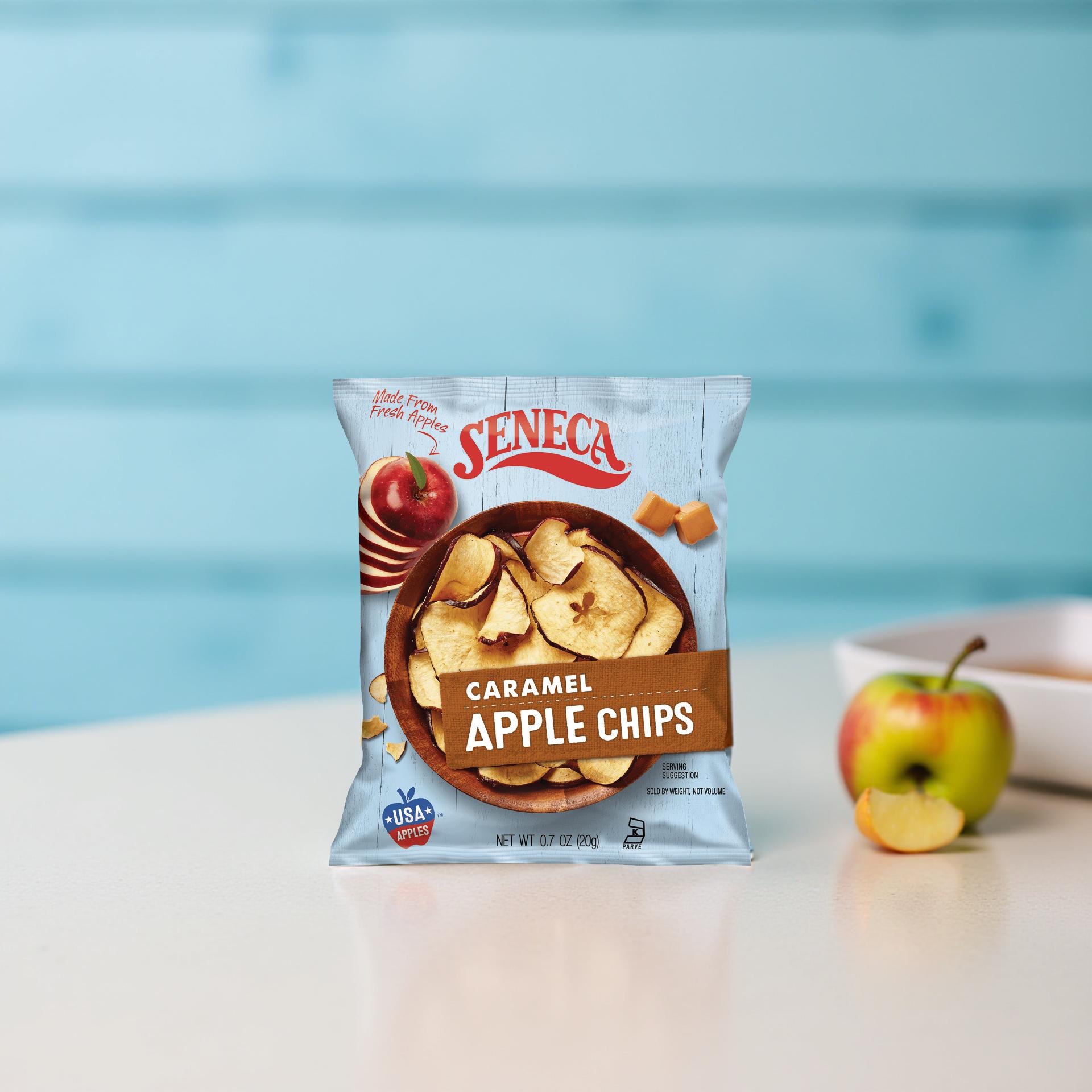 Seneca Caramel Apple Chips | Made from Fresh Apples | 100% Red Delicious Crisped Apples, 12 Bags 6