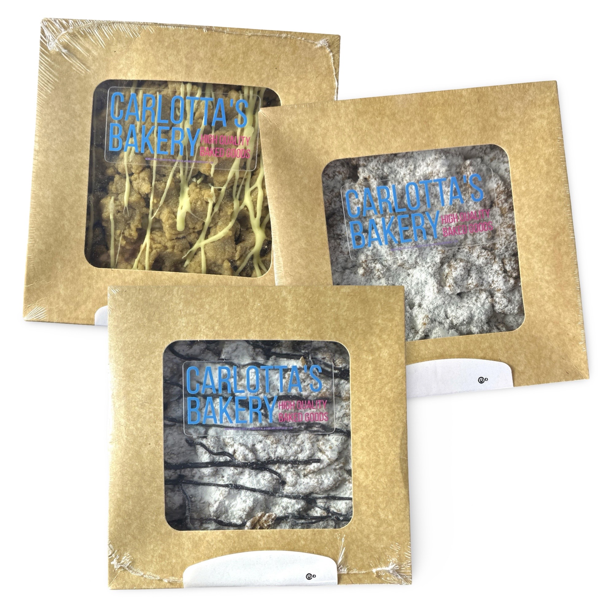 Carlotta's Bakery Crumb Cakes Trio Bundle #3: Double Chocolate, Old Fashioned and Cream Cheese