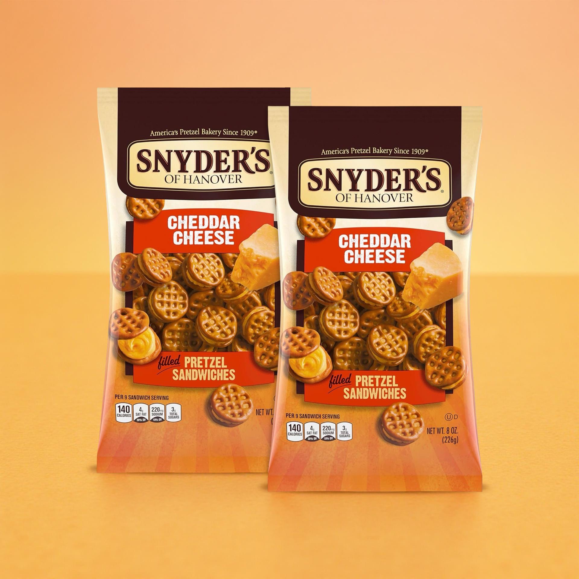 Snyder's of Hanover Pretzel Sandwiches - Cheddar Cheese - 8 oz - 2 Bags 2
