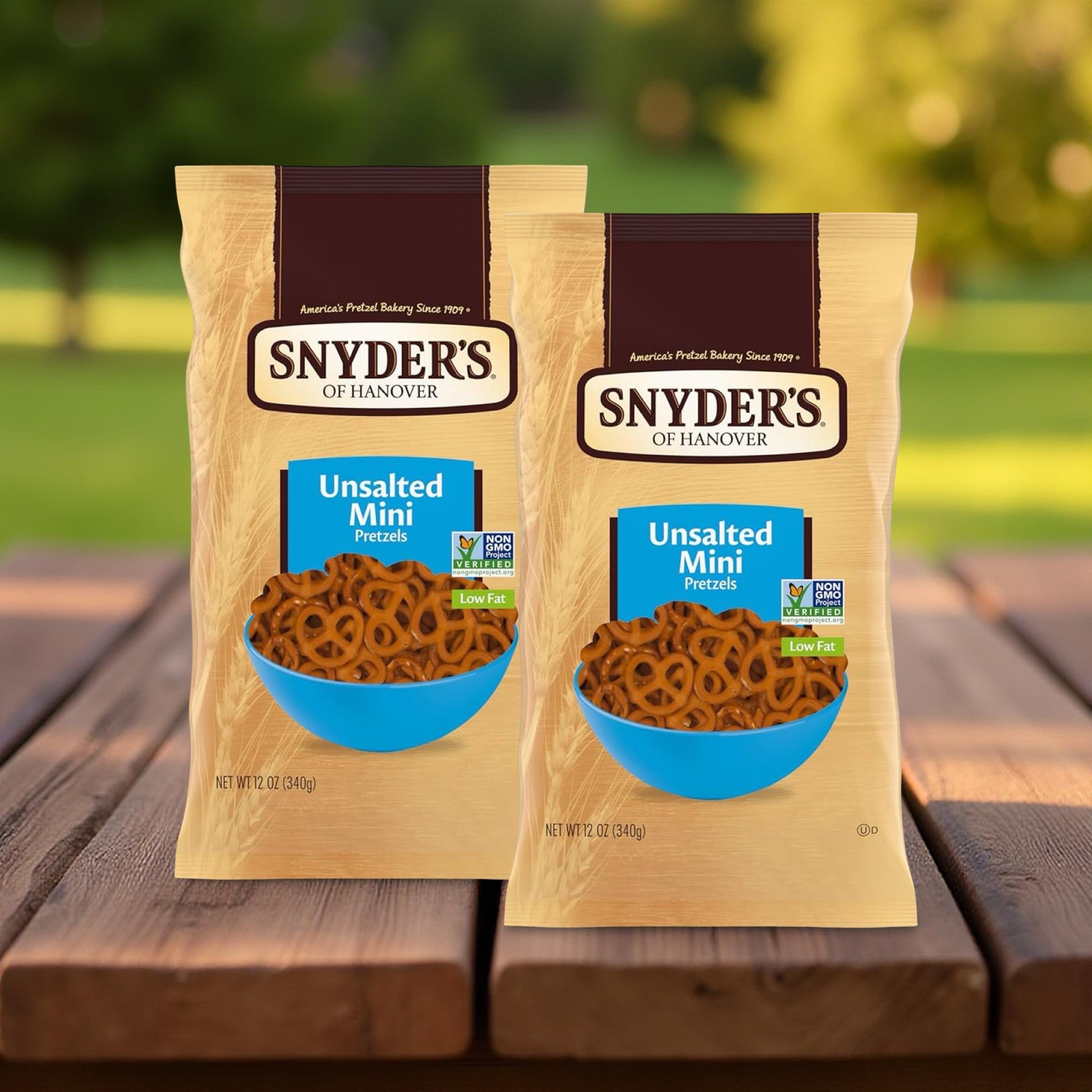 Snyder's of Hanover Mini-Unsalted Pretzels, 12 oz Bag 3