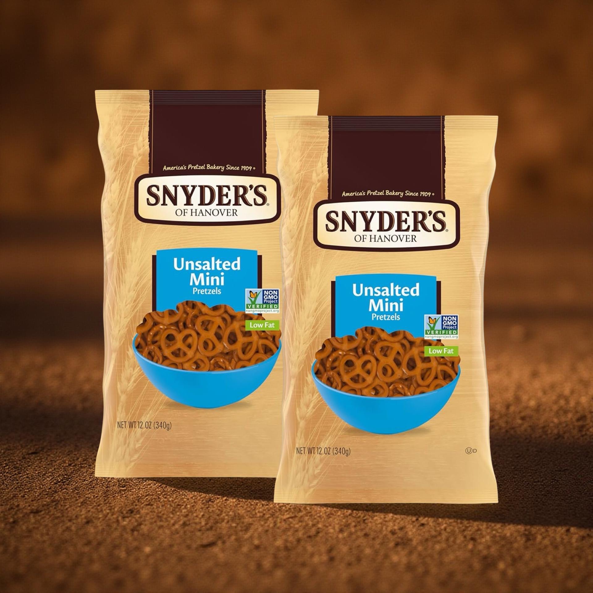 Snyder's of Hanover Mini-Unsalted Pretzels, 12 oz Bag 5