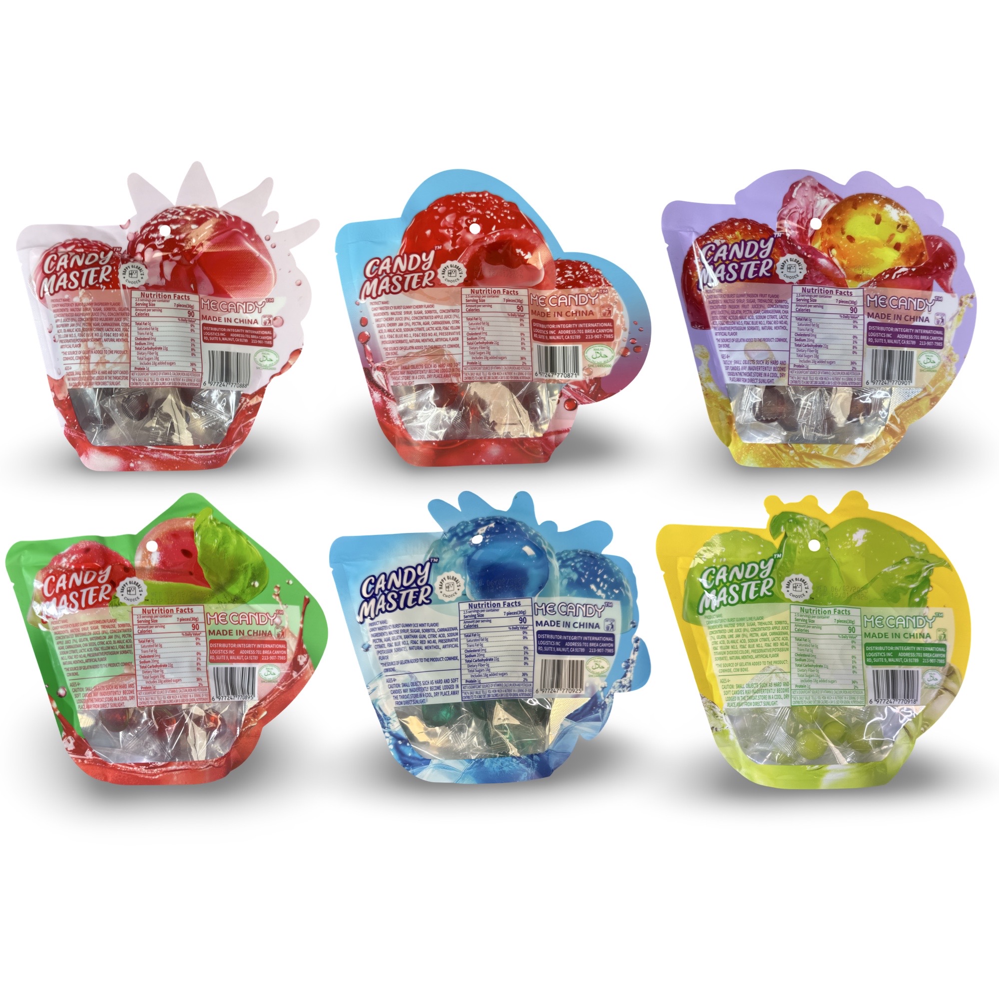 Peelable Gummies, Icy Burst With Menthol, Halal, 6 Flavor Variety Pack, Watermelon, Passionfruit, Icy Mint, Cherry, Raspberry, and Lime 2