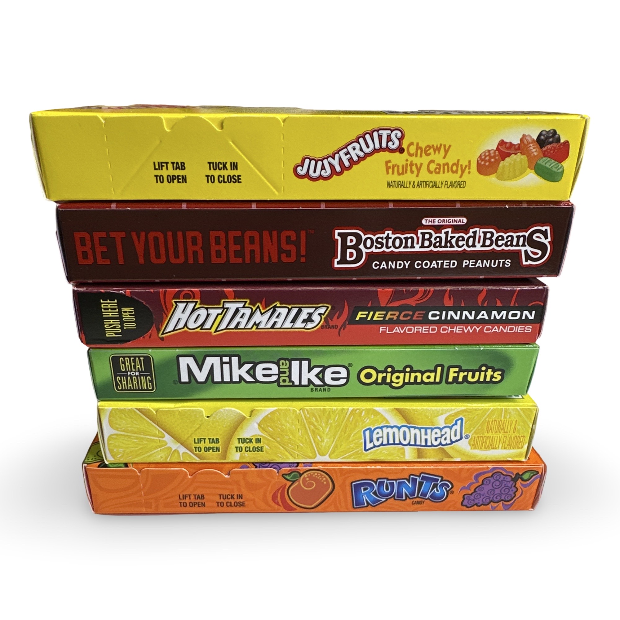 Nostalgic Candy Large Movie Theater Size Boxes Variety, Boston Baked Beans, Jujyfruit, Mike & Ike, Runts, Lemonhead and Hot Tamales 2